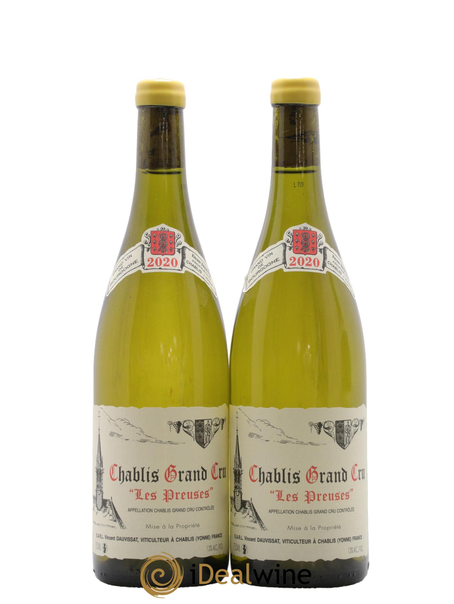 Chablis Grand Cru Les Preuses Vincent Dauvissat (Domaine) 2020 - Posten von 2 Flaschen - 0