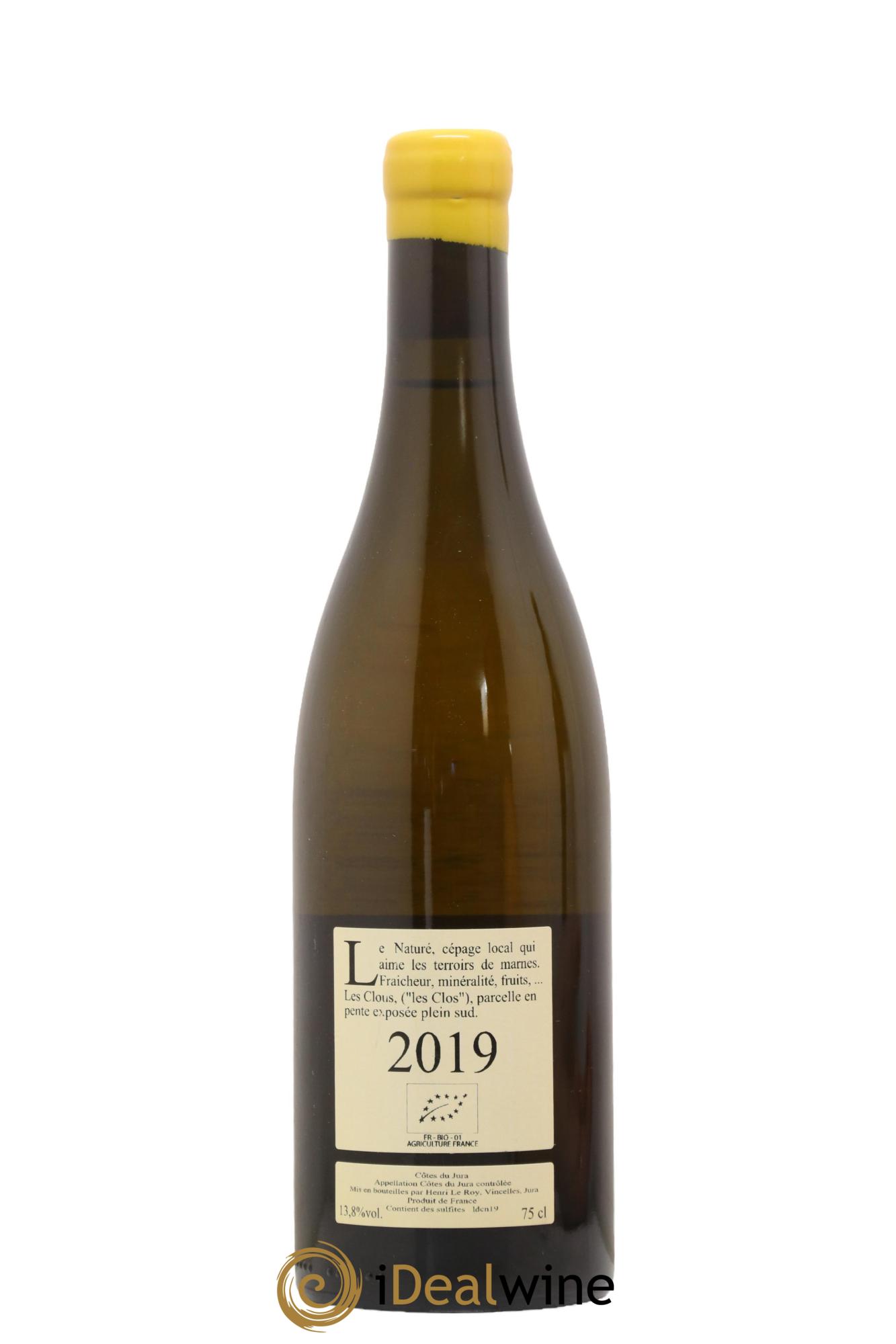 Côtes du Jura Nature Les Clous Domaine de L Aigle a Deux Tetes 2019 - Lot de 1 bouteille - 1