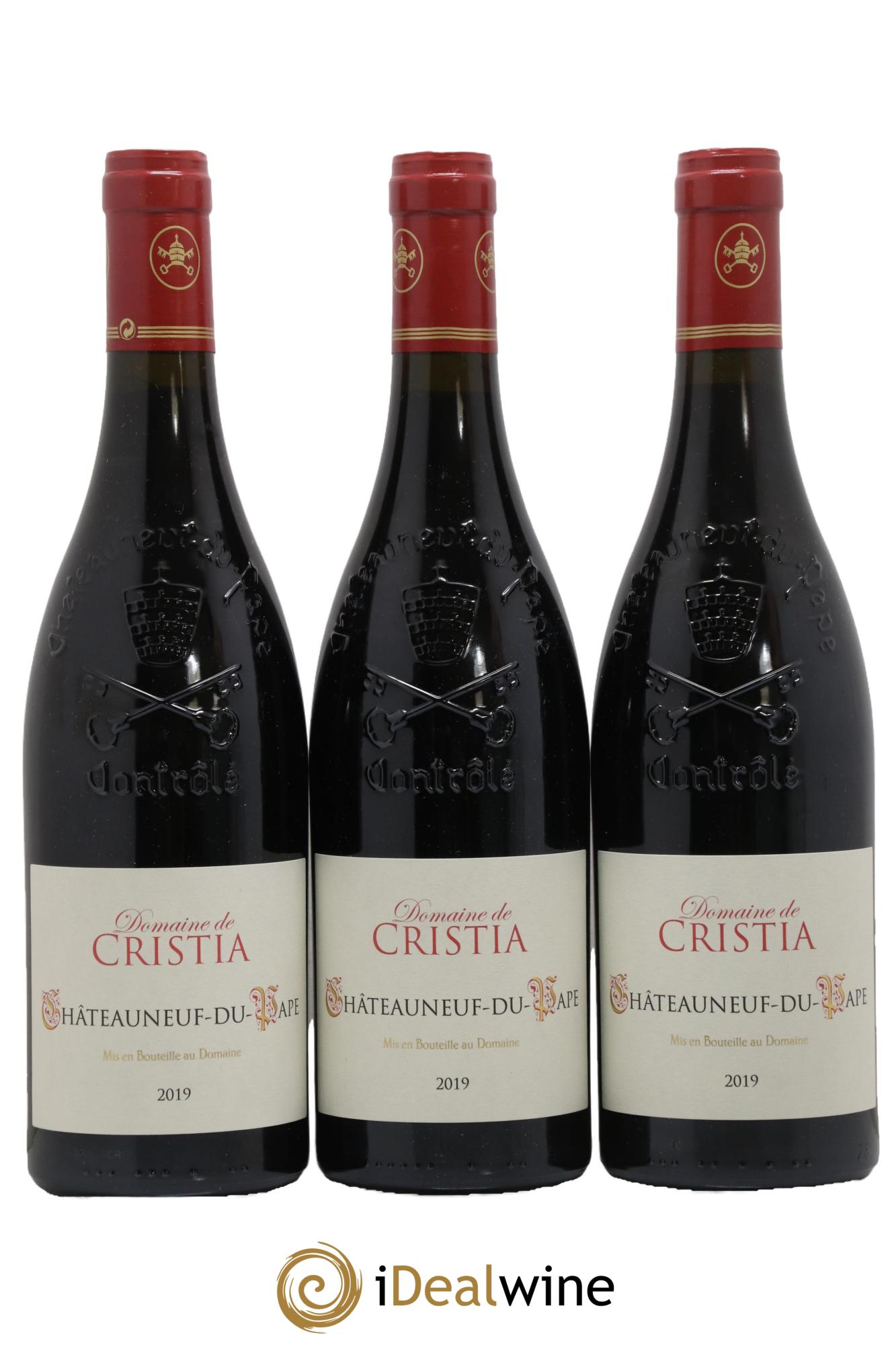 Châteauneuf-du-Pape Domaine de Cristia 2019 - Lot of 3 bottles - 0