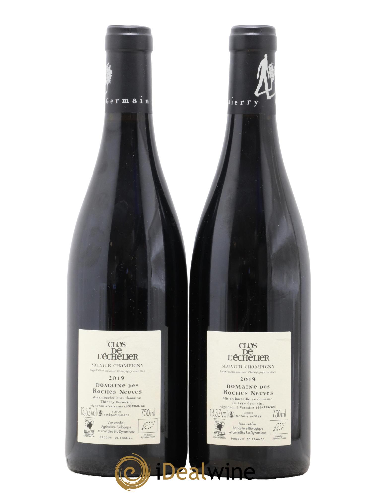 Saumur-Champigny Clos de l'Echelier Domaine des Roches Neuves - Thierry Germain 2019 - Lotto di 2 bottiglie - 1