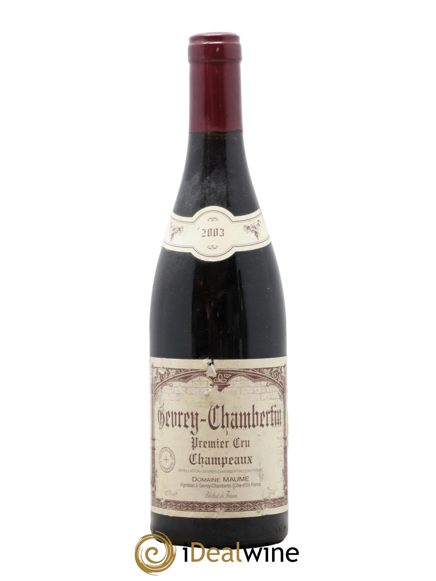 Gevrey-Chambertin 1er Cru Champeaux Maume (Domaine) 2003 - Posten von 1 Flasche - 0