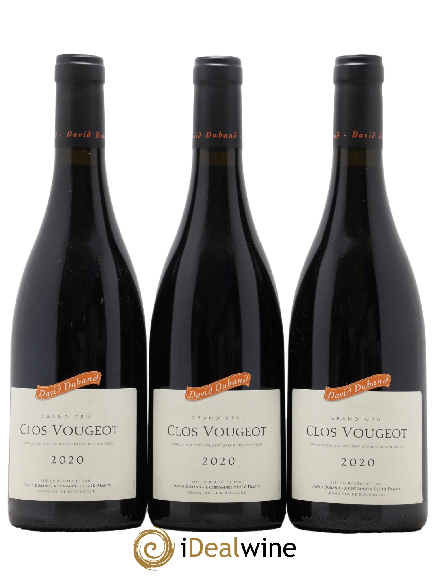 Clos de Vougeot Grand Cru David Duband (Domaine) 2020 - Lot de 3 bouteilles - 0