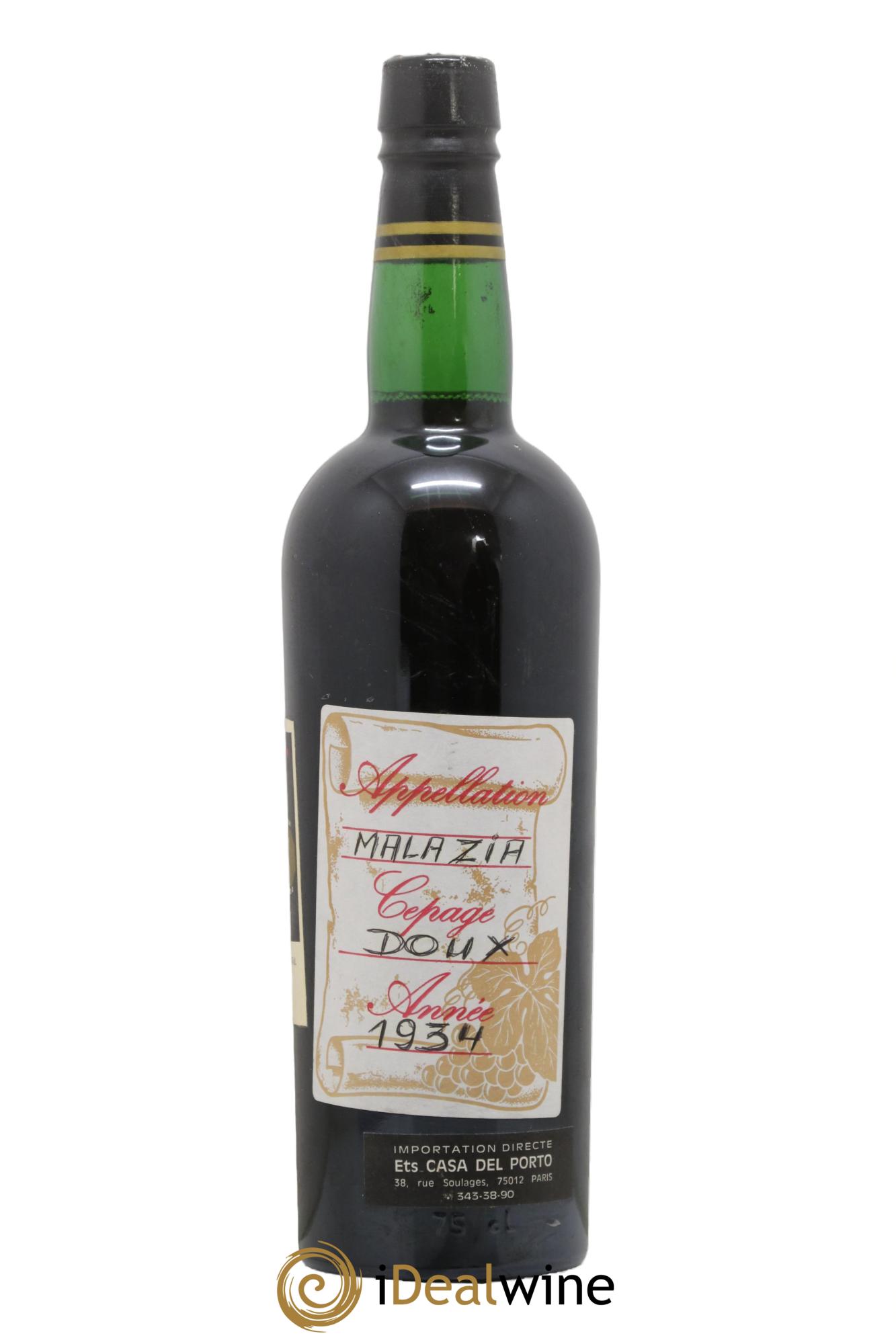 Madère Malvazia Henriques Abd Henriques 1934 - Lot de 1 bouteille - 1