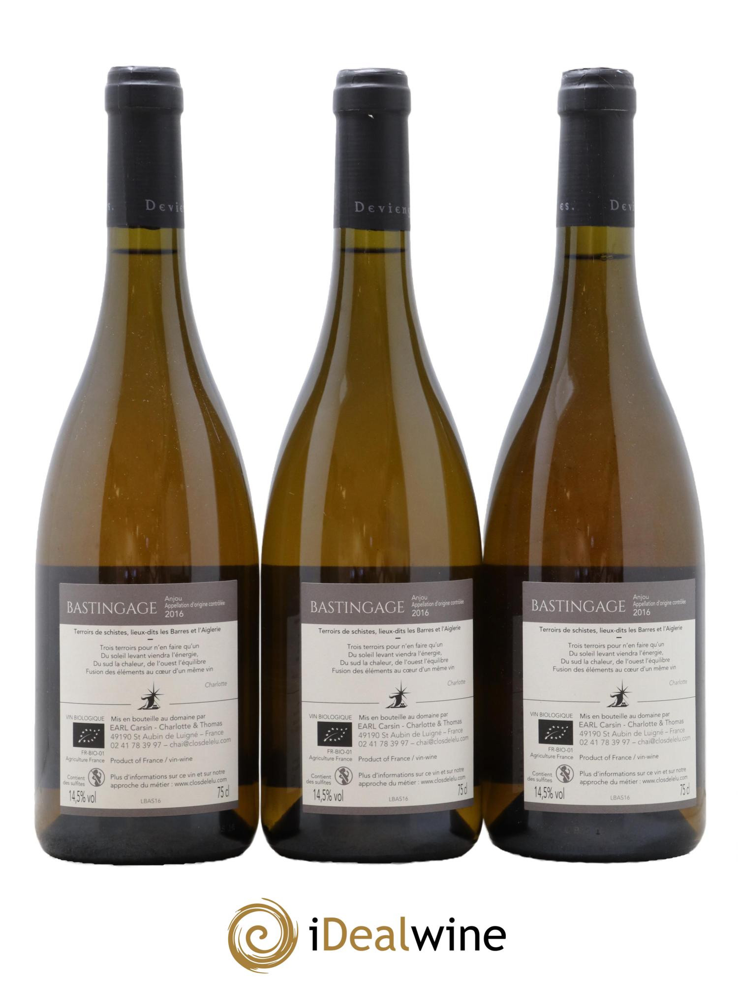 Anjou Bastingage Clos De L'Elu 2016 - Lot de 3 bouteilles - 1