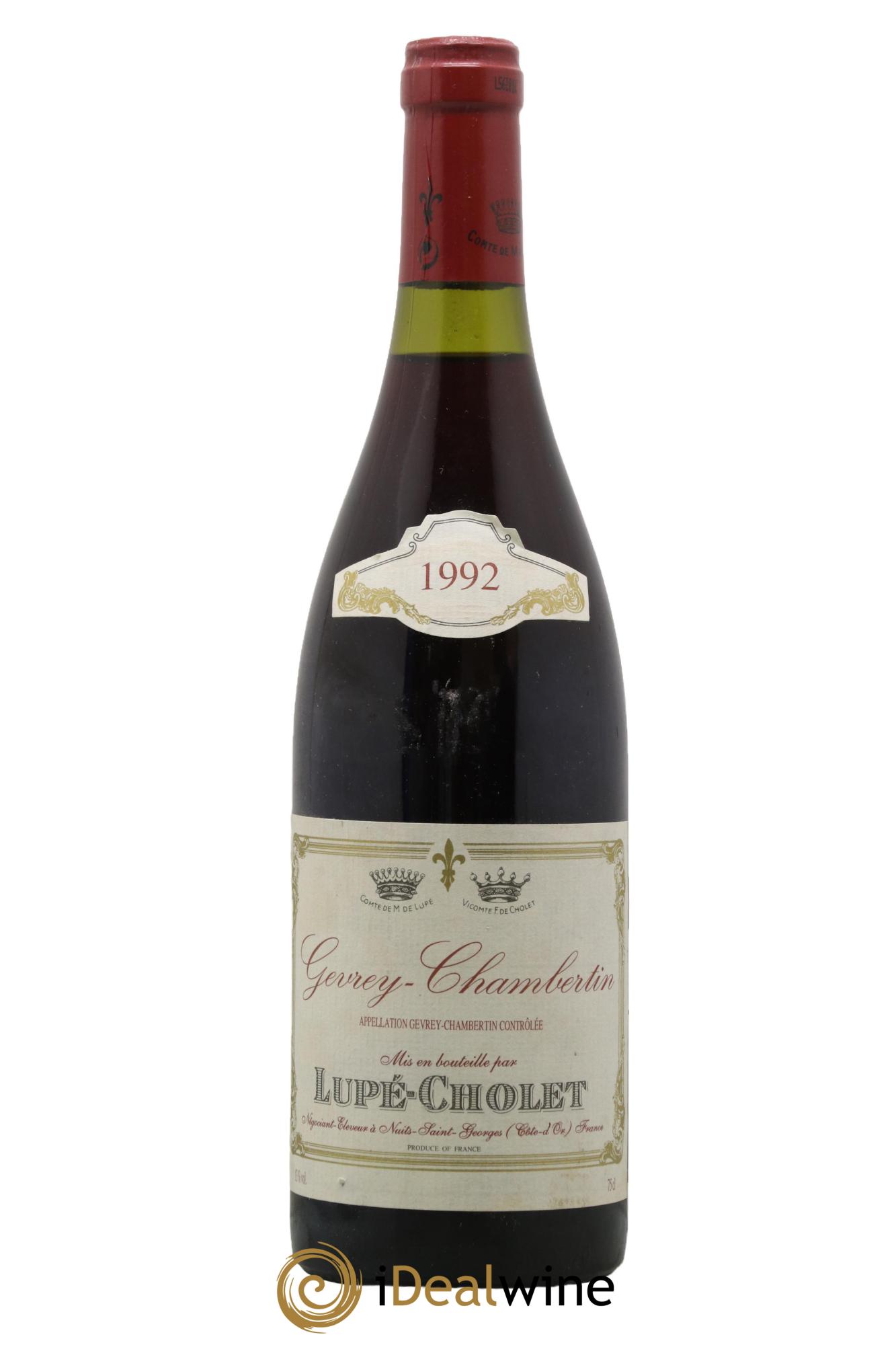 Gevrey-Chambertin Domaine Lupé Cholet 1992 - Lot de 1 bouteille - 0