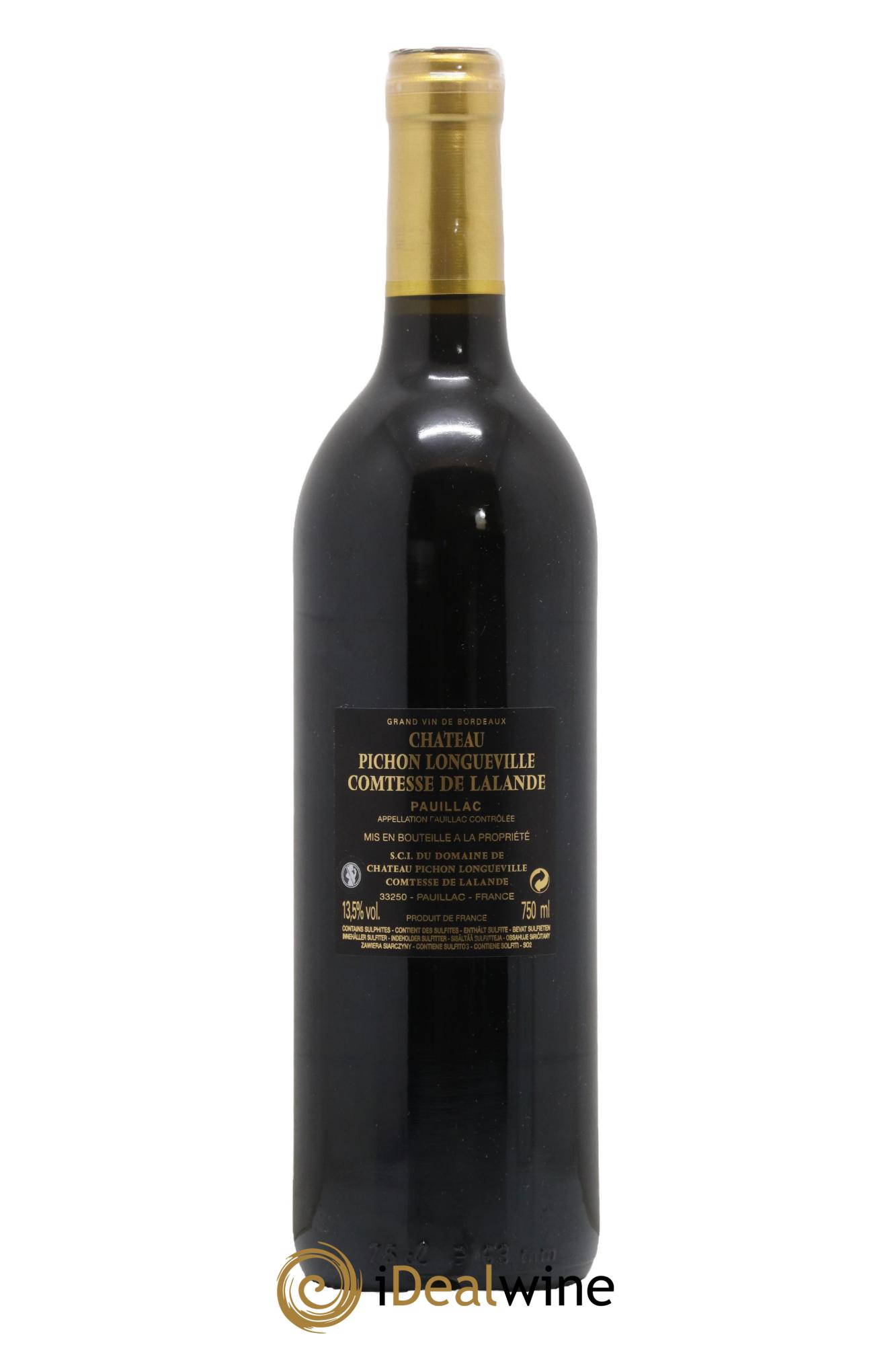 Château Pichon Longueville Comtesse de Lalande 2ème Grand Cru Classé 2016 - Lot de 1 bouteille - 1