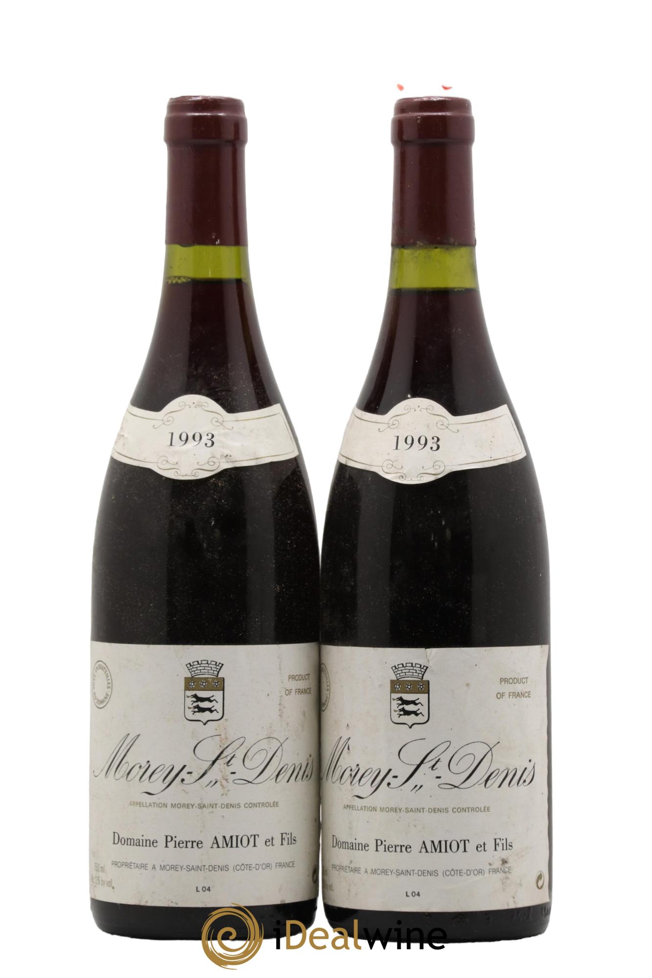 Morey Saint-Denis Domaine Pierre Amiot 1993 - Lot de 2 bouteilles - 0