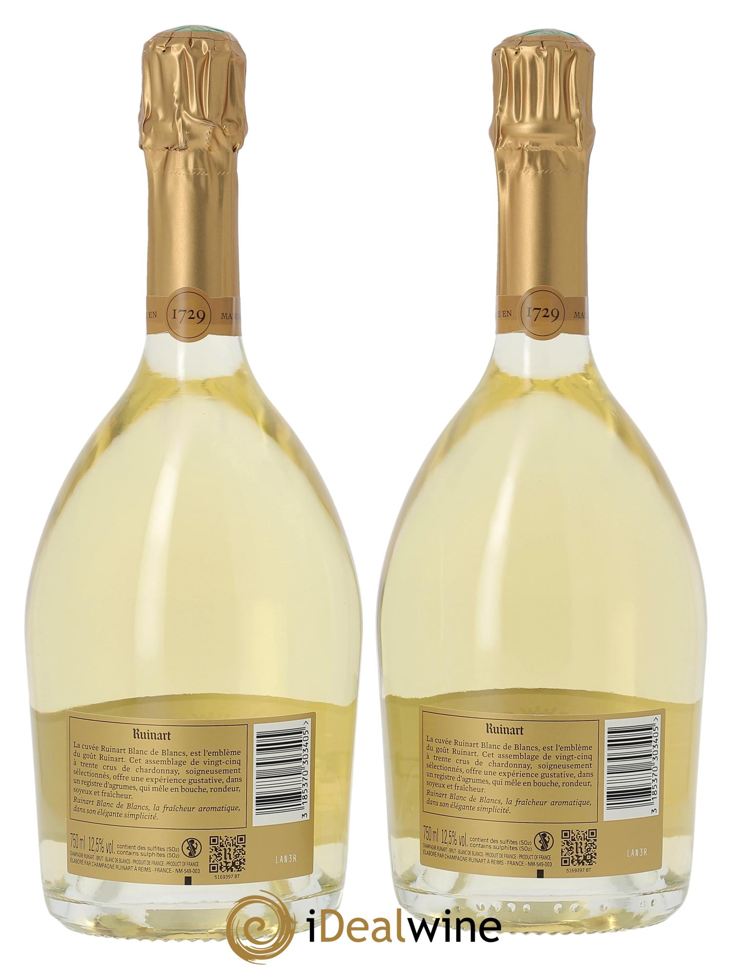 Caisse Blanc de Blancs Ruinart   - Lotto di 2 bottiglie - 2