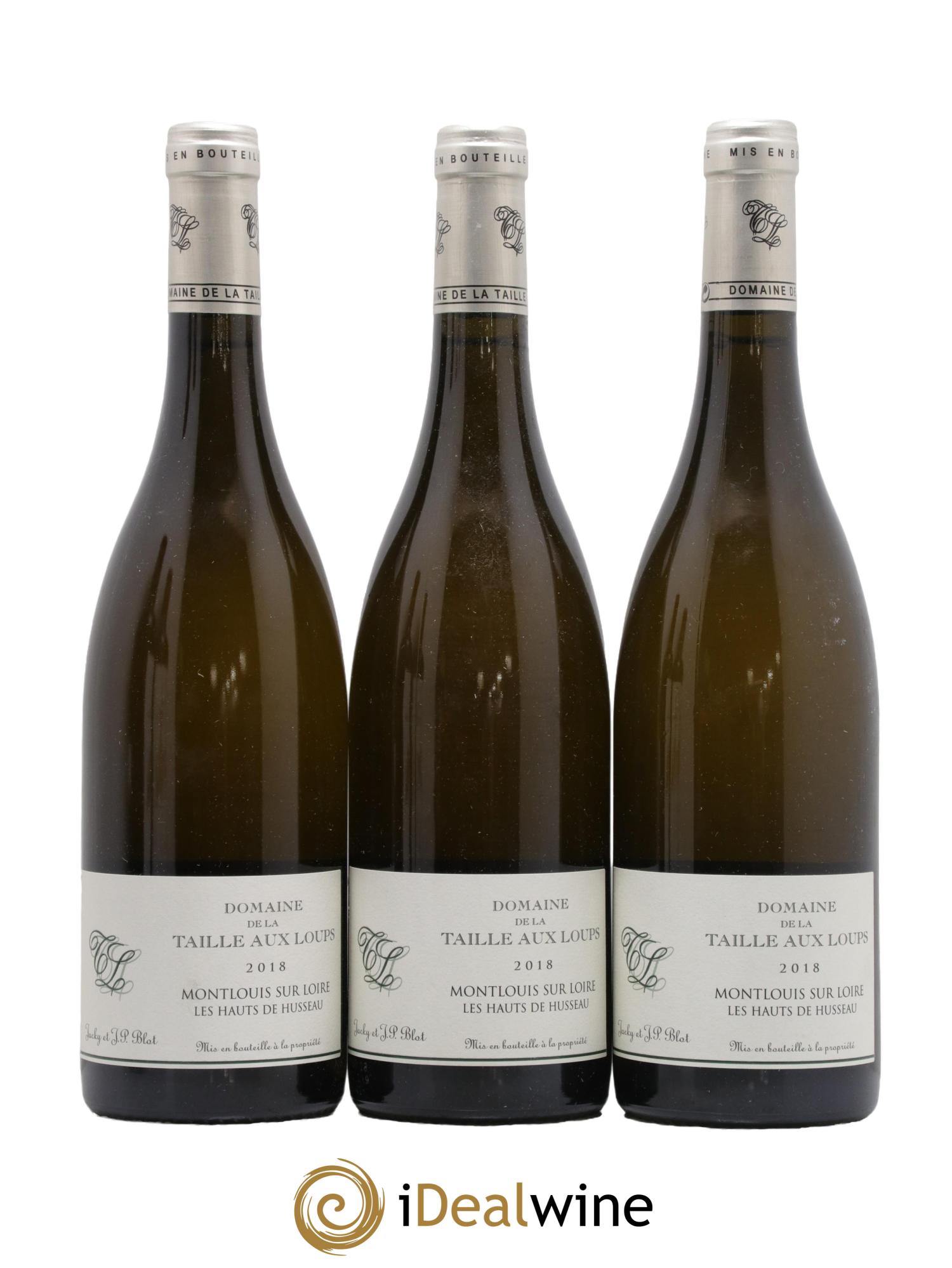 Montlouis-sur-Loire Les Hauts de Husseau La Taille aux Loups - Jacky Blot  2018 - Lot de 3 bouteilles - 0