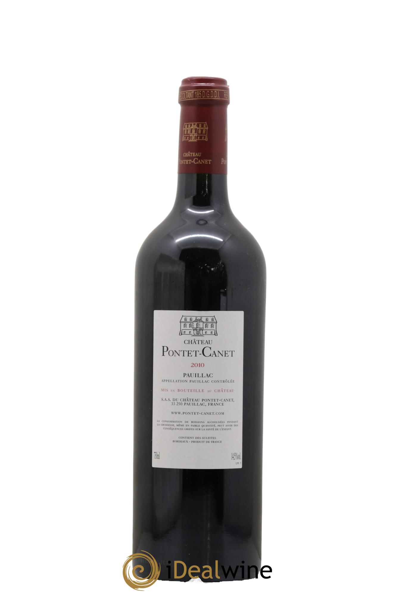 Château Pontet Canet 5ème Grand Cru Classé 2010 - Lot de 1 bouteille - 1