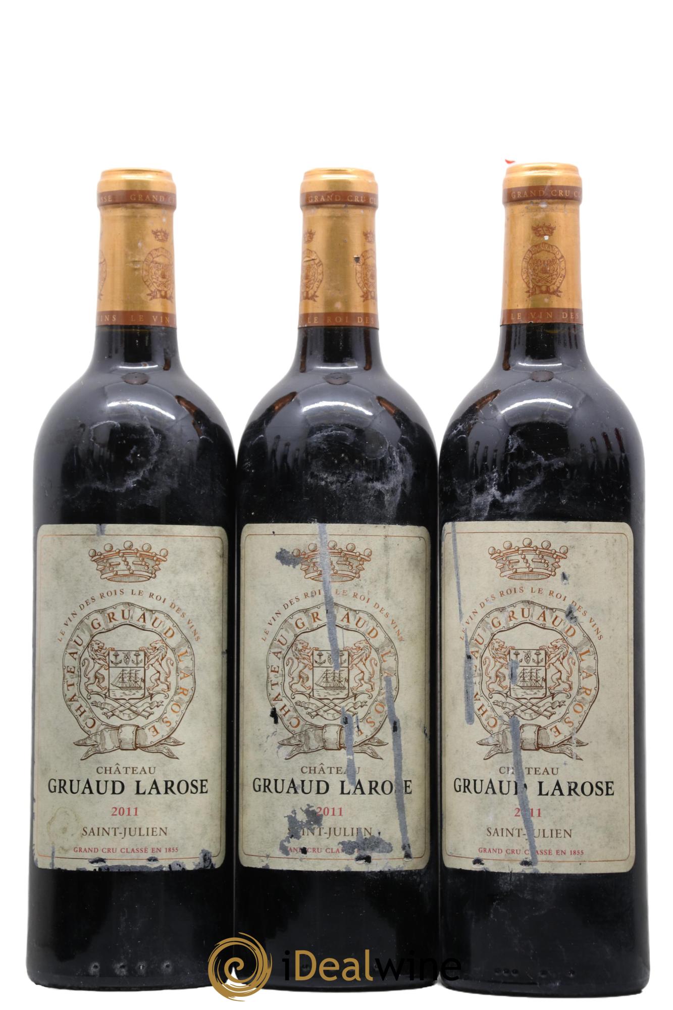 Château Gruaud Larose 2ème Grand Cru Classé 2011 - Lot of 3 bottles - 0