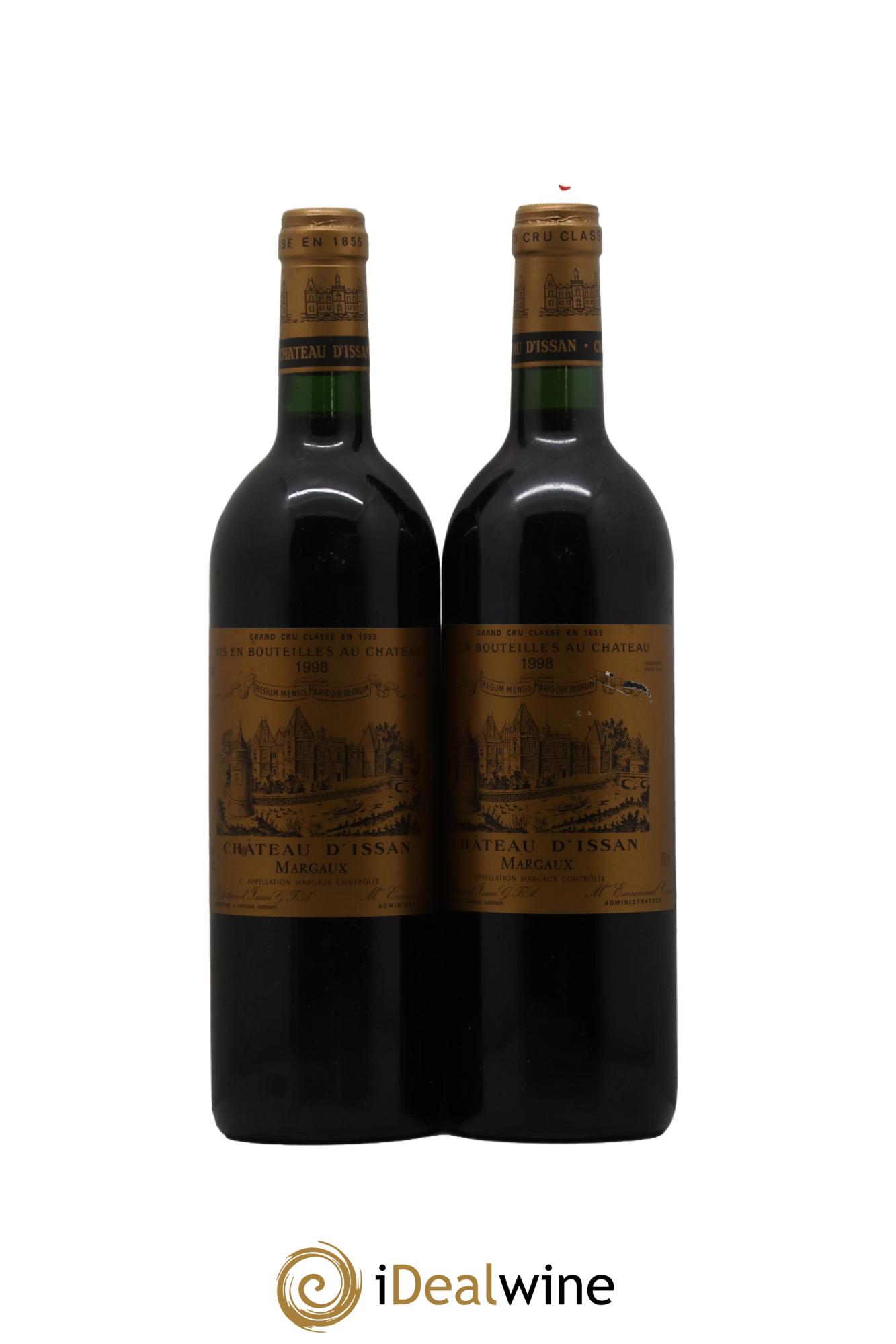 Château d'Issan 3ème Grand Cru Classé  1998 - Lot de 2 bouteilles - 0