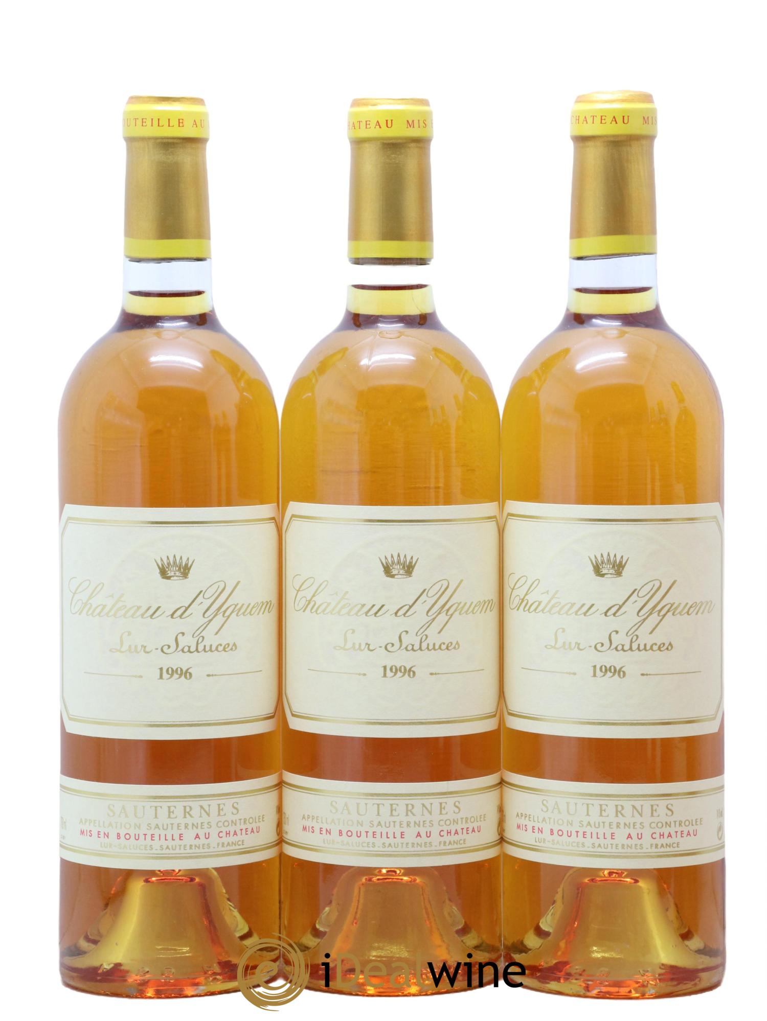 Château d' Yquem 1er Cru Classé Supérieur  1996 - Posten von 6 Flaschen - 1