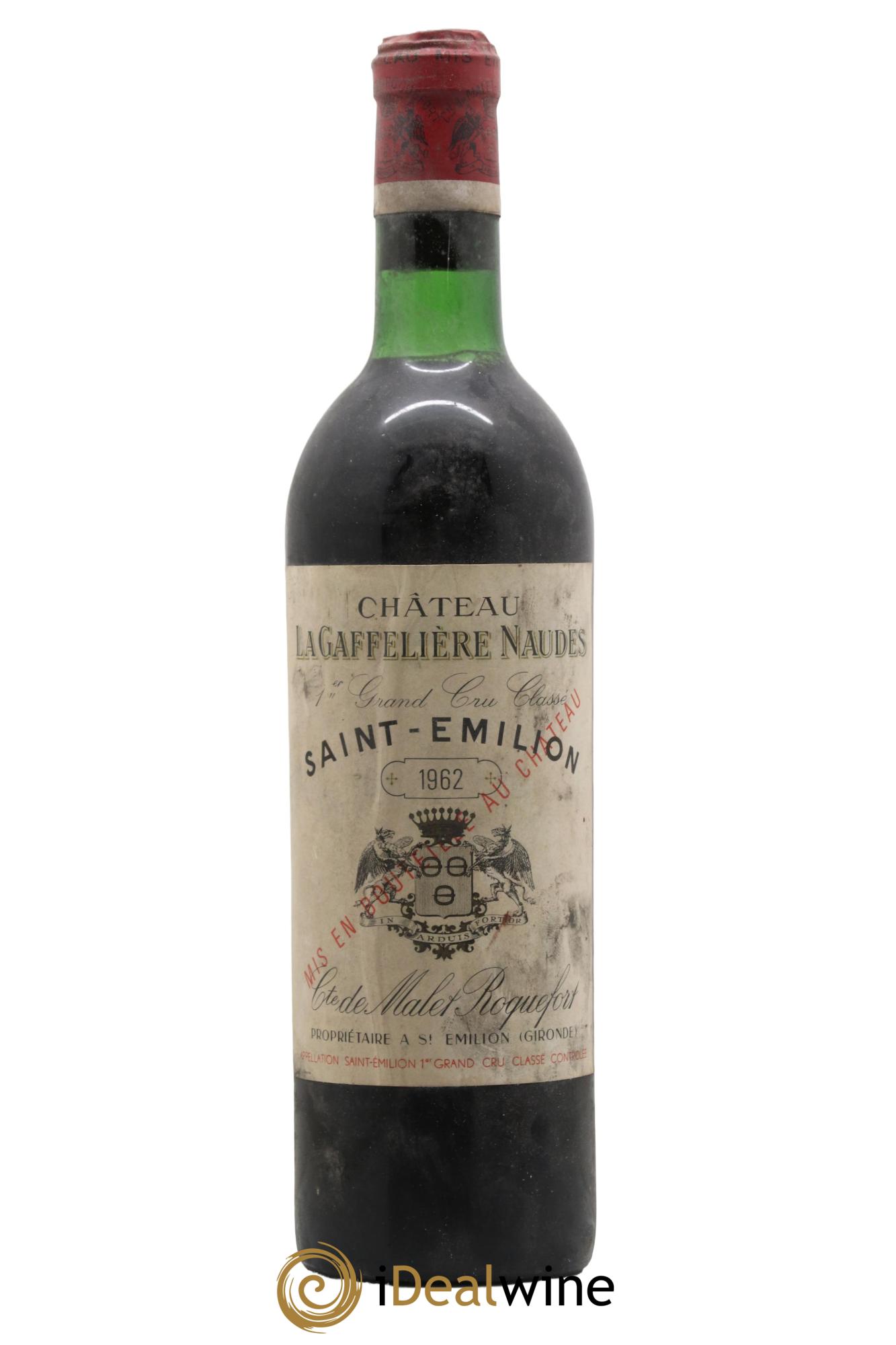 Château la Gaffelière 1er Grand Cru Classé B 1962 - Lot de 1 bouteille - 0