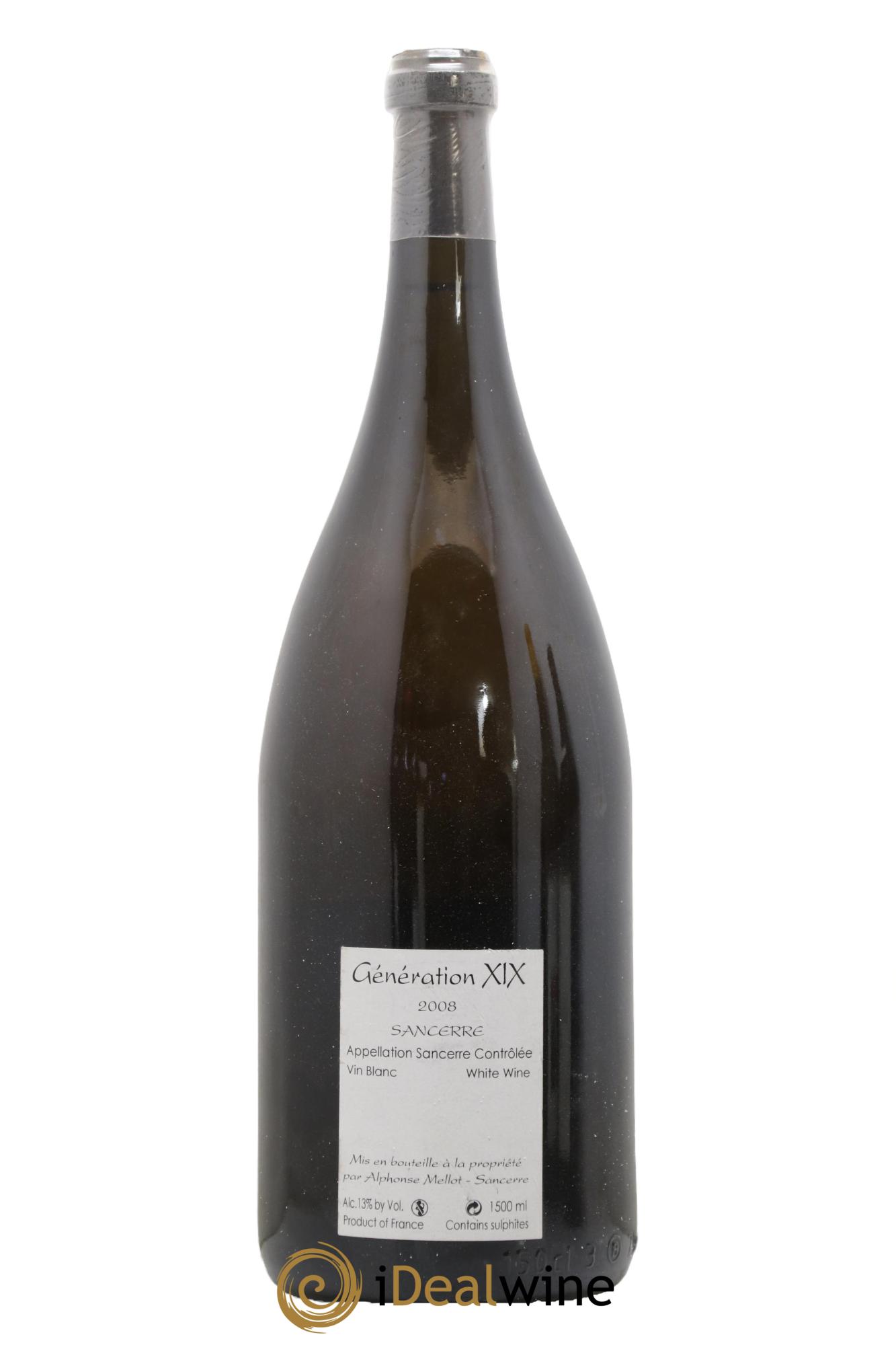 Sancerre Génération XIX Alphonse Mellot 2008 - Lot of 1 magnum - 1