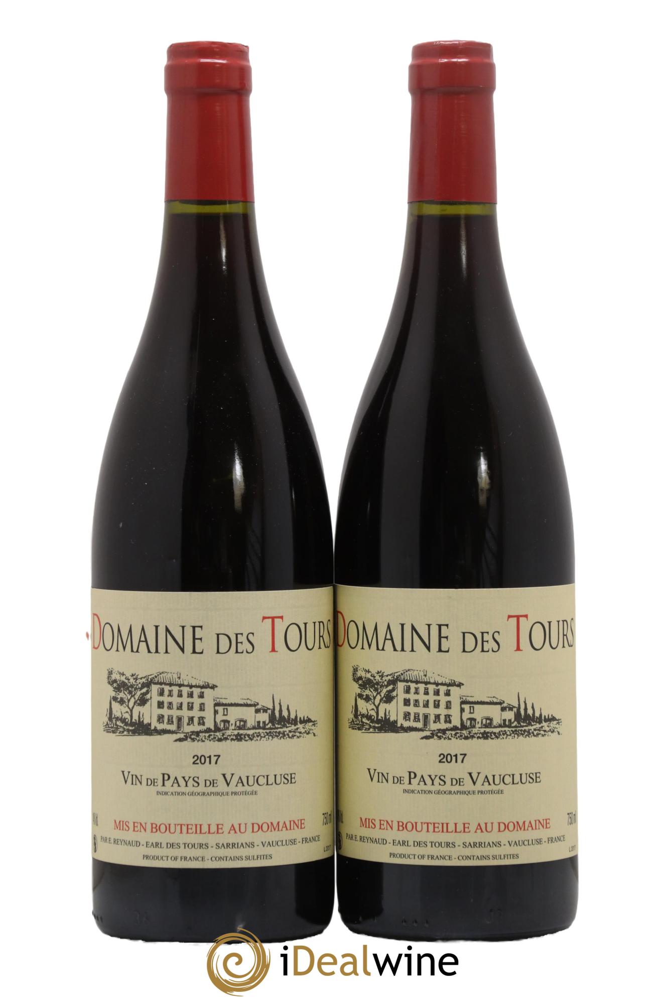 IGP Vaucluse (Vin de Pays de Vaucluse) Domaine des Tours Emmanuel Reynaud 2017 - Lot of 2 bottles - 0