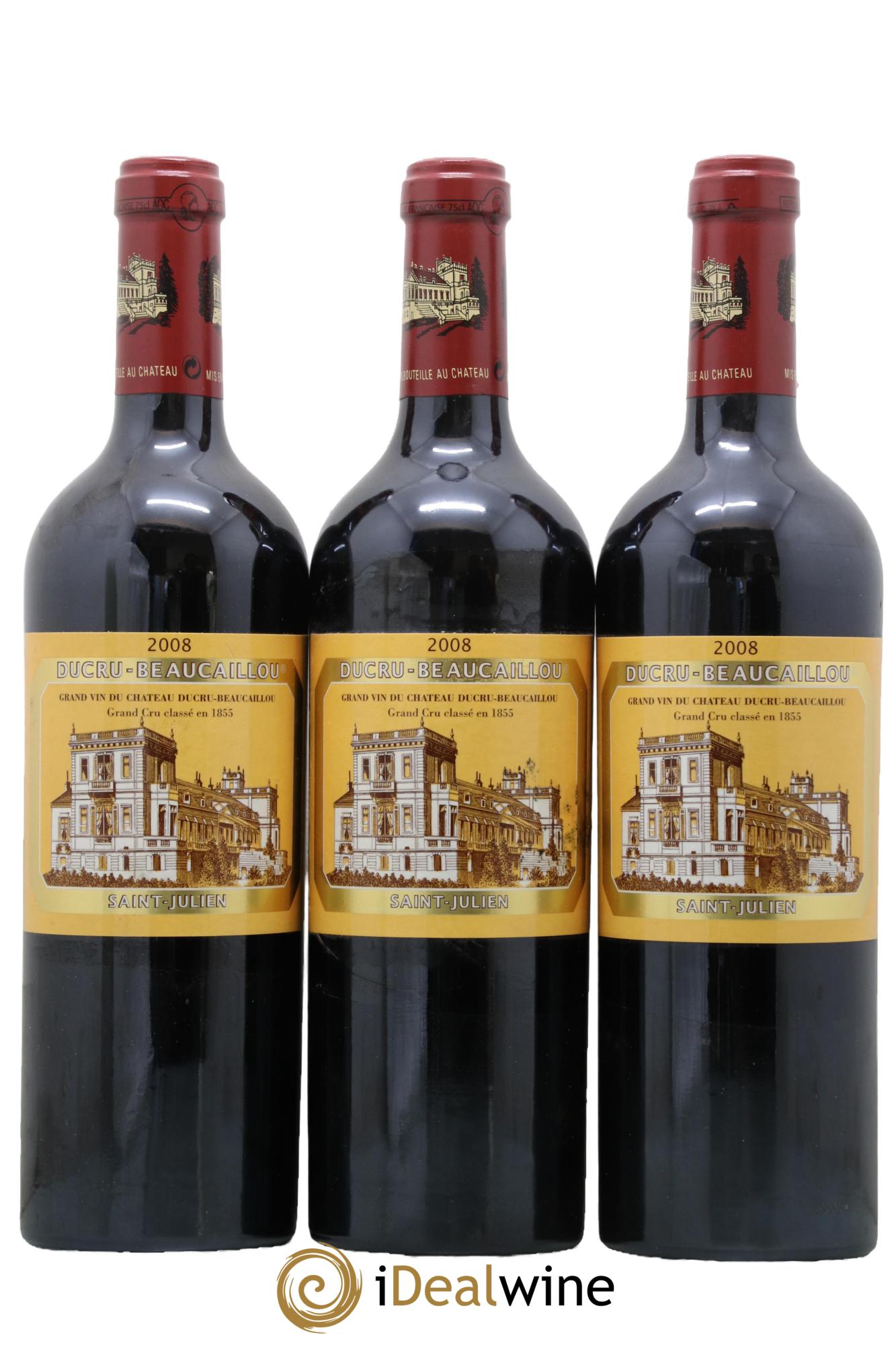 Château Ducru Beaucaillou 2ème Grand Cru Classé 2008 - Posten von 3 Flaschen - 0