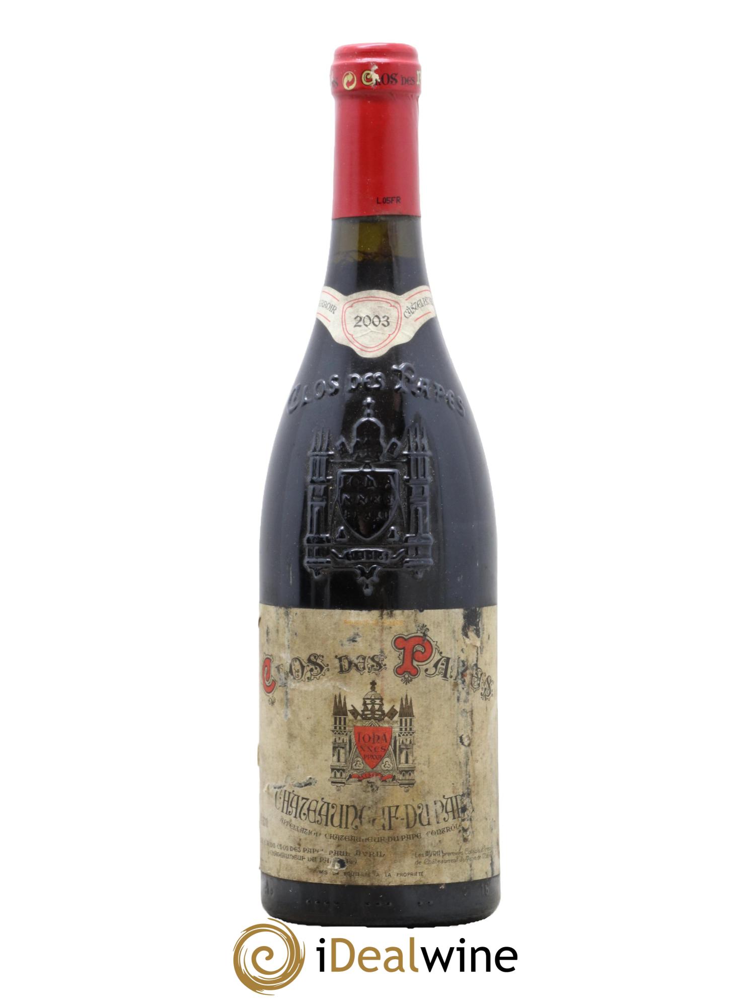 Châteauneuf-du-Pape Clos des Papes - Paul Avril 2003 - Lotto di 1 bottiglia - 0