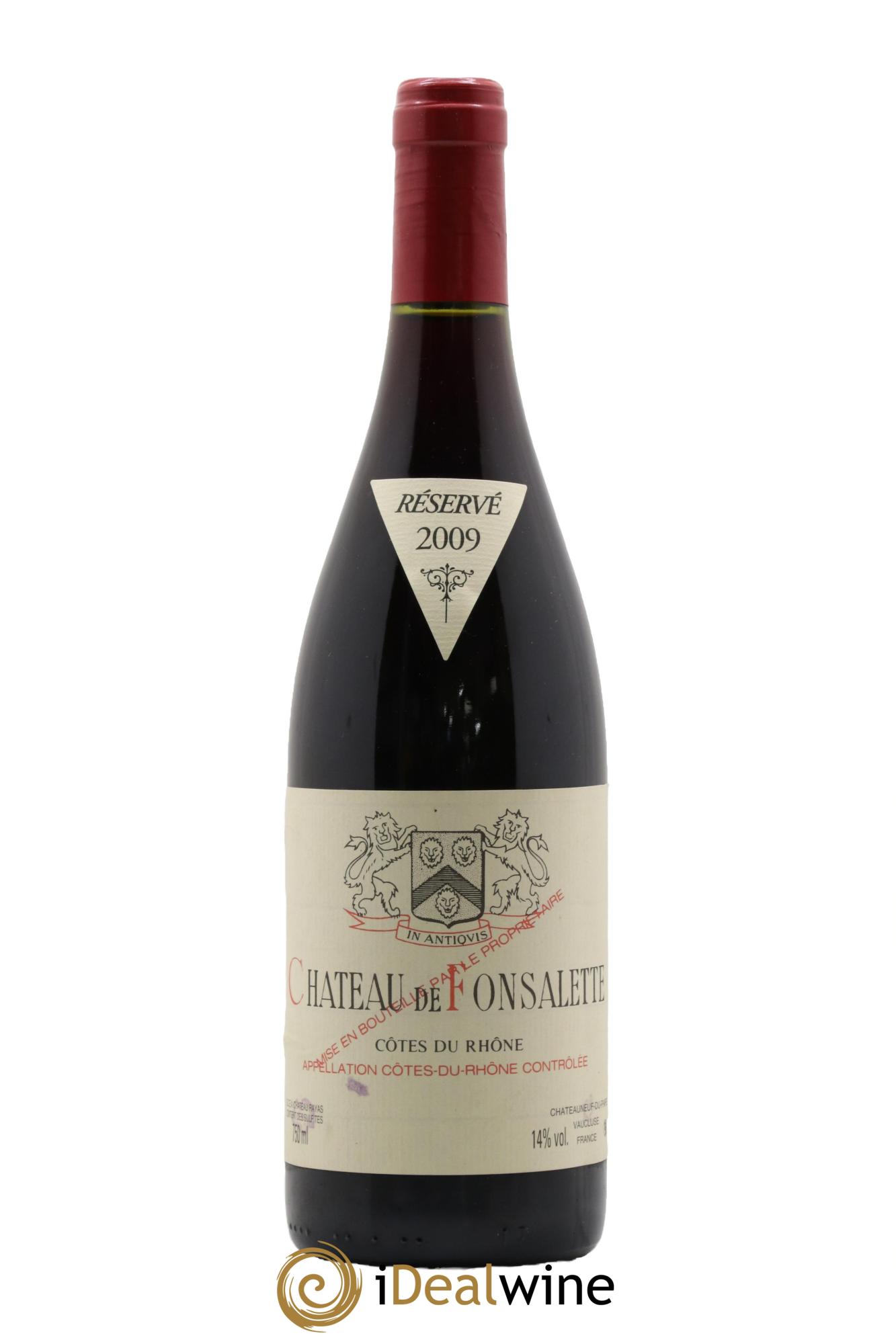 Côtes du Rhône Château de Fonsalette Emmanuel Reynaud 2009 - Lot de 1 bouteille - 0