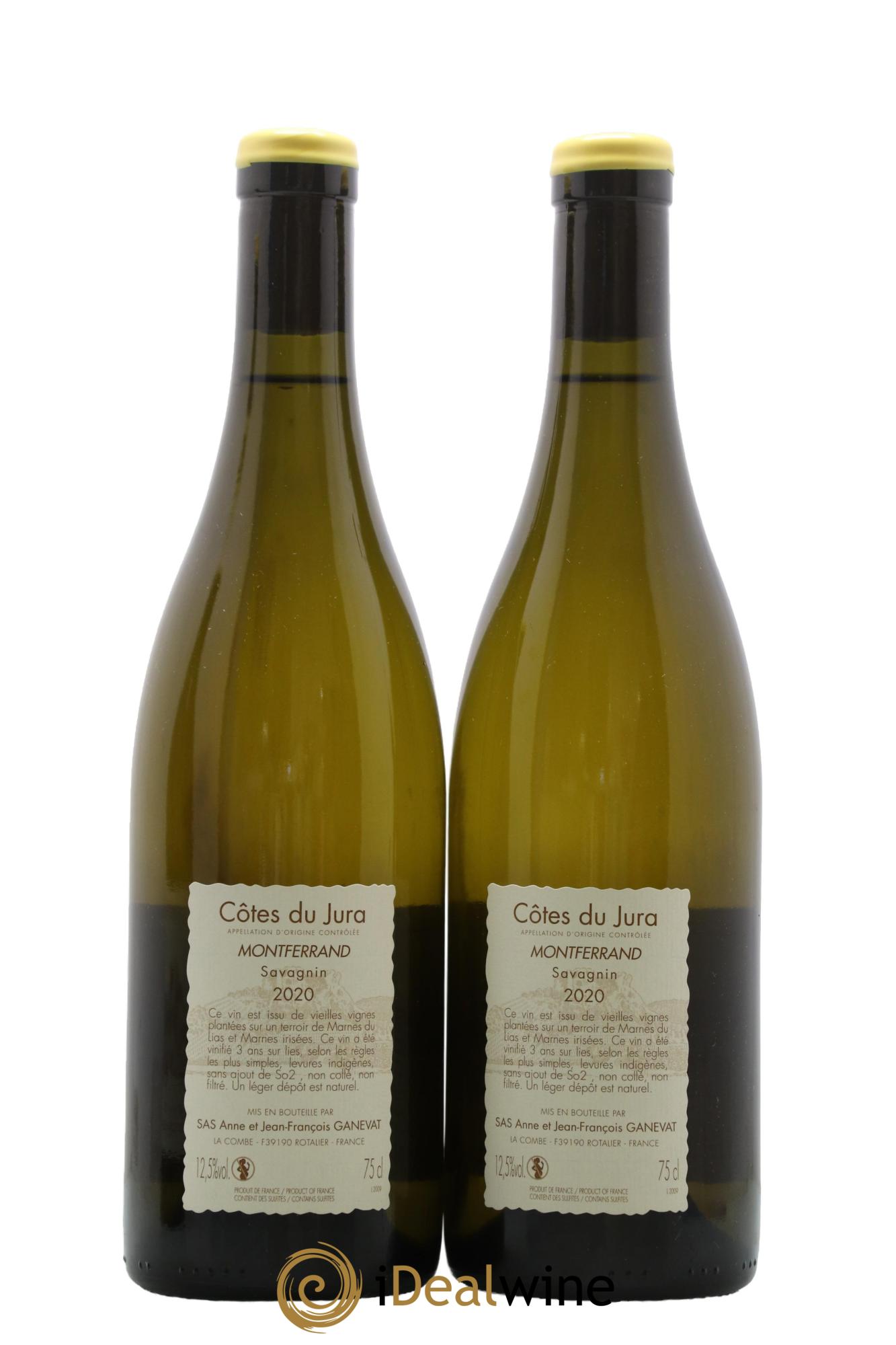 Côtes du Jura Montferrand savagnin Ganevat (Domaine) 2020 - Posten von 2 Flaschen - 1