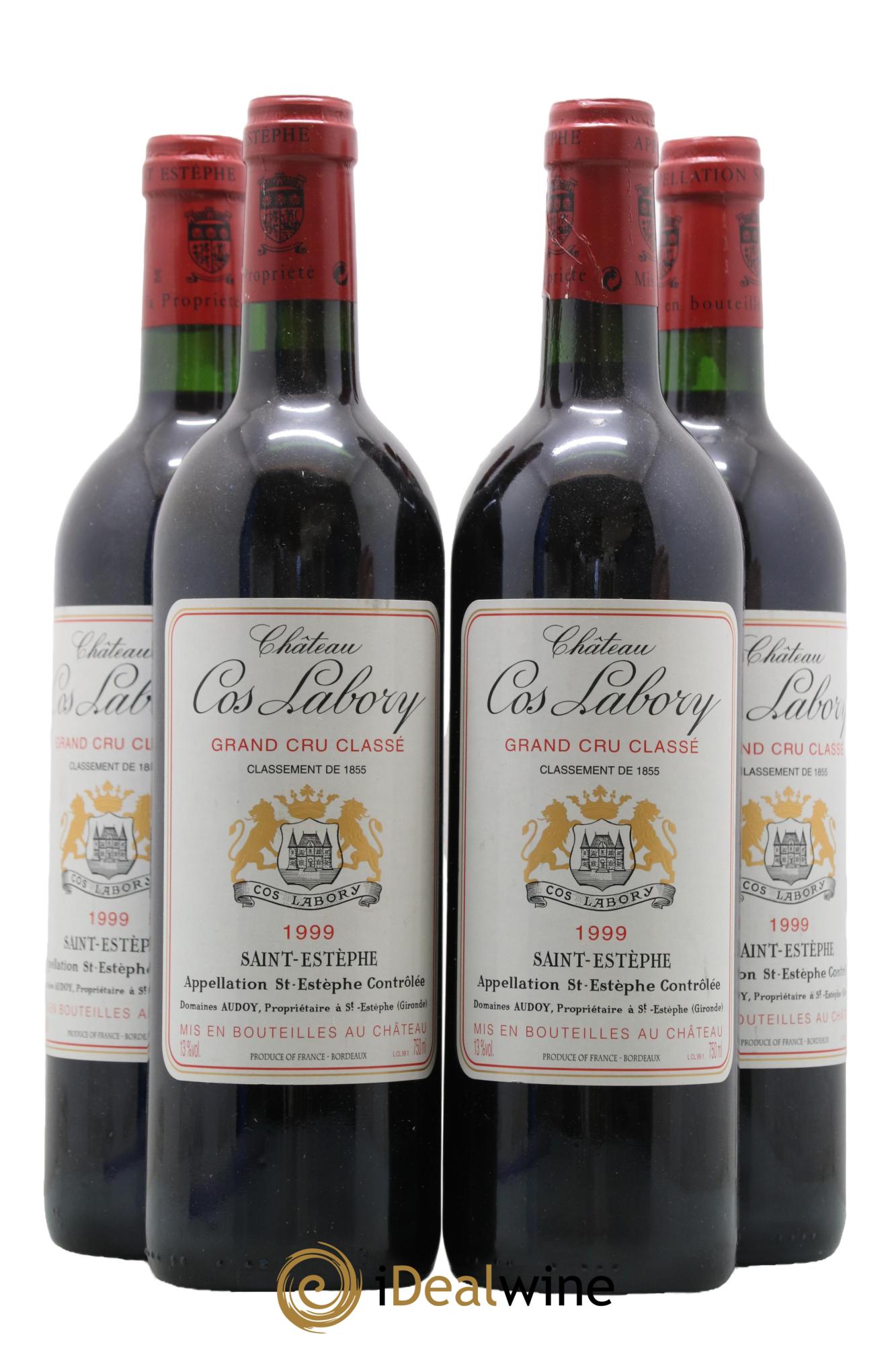 Château Cos Labory 5ème Grand Cru Classé 1999 - Lotto di 4 bottiglie - 0