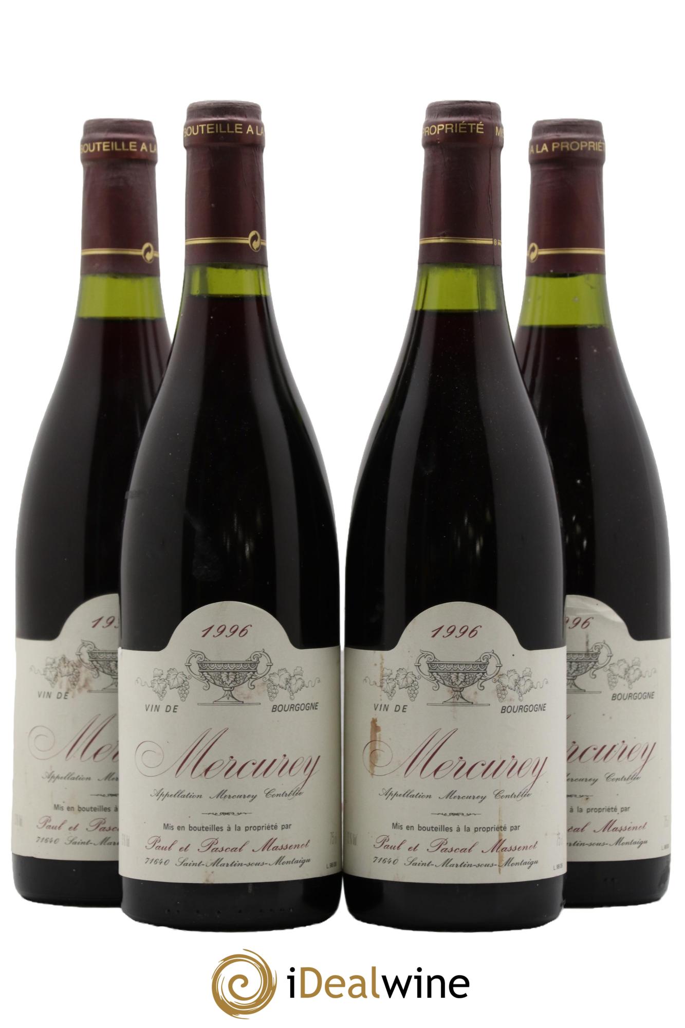 Mercurey Domaine Massenot Clos Moreau 1996 - Lotto di 4 bottiglie - 0