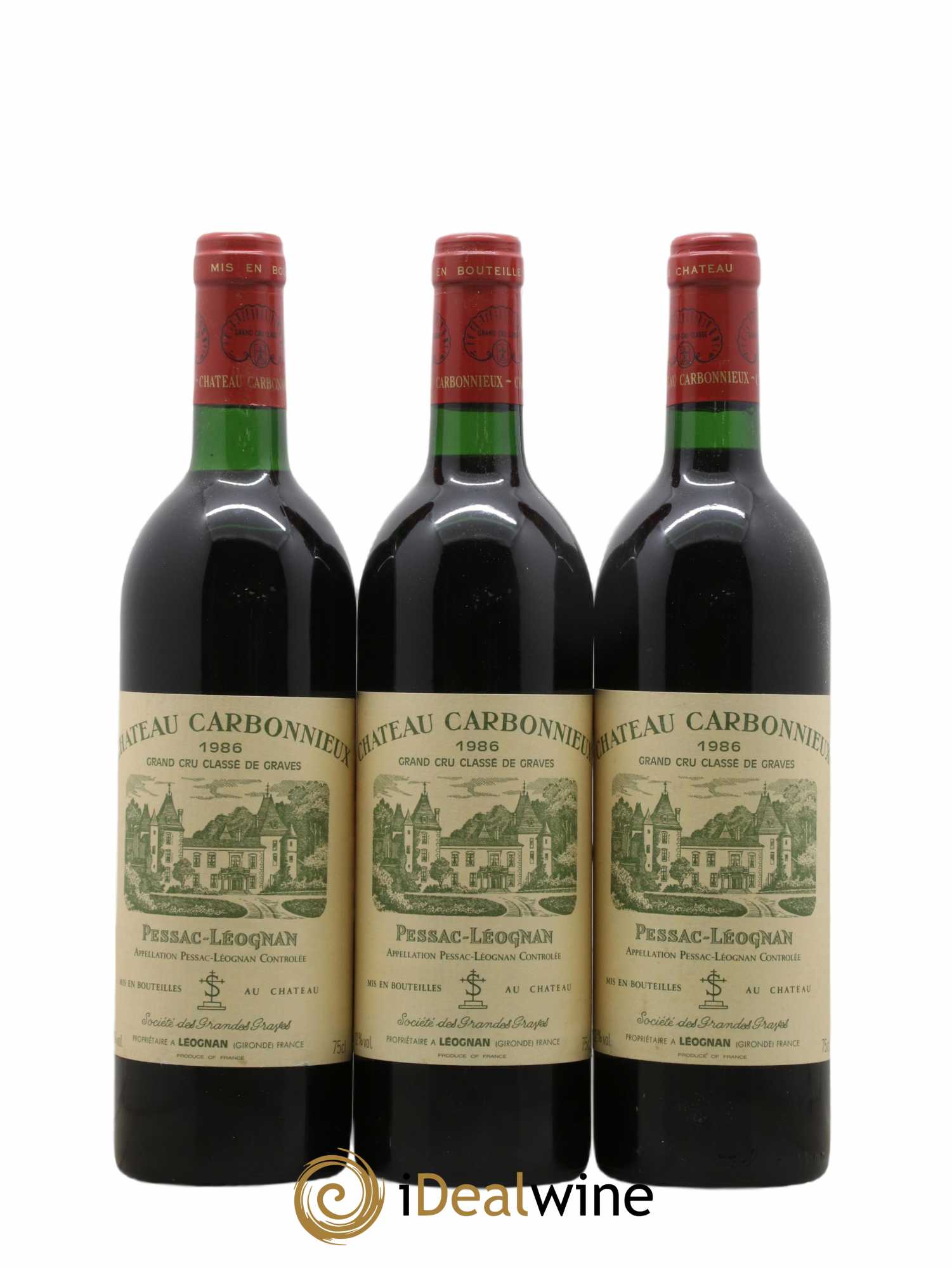 Château Carbonnieux Cru Classé de Graves  1986 - Lot of 6 bottles - 1