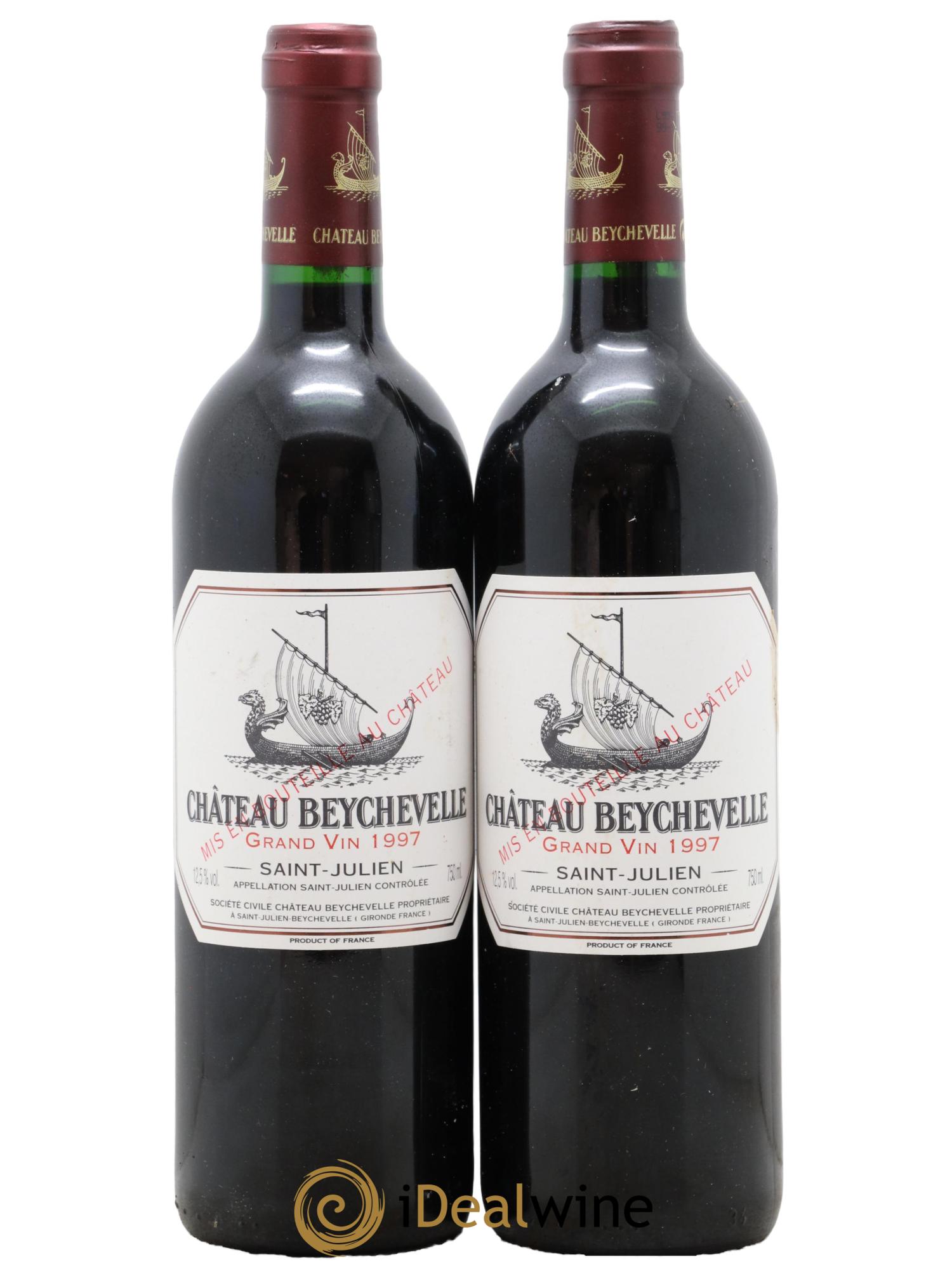 Château Beychevelle 4ème Grand Cru Classé  1997 - Lotto di 2 bottiglie - 0