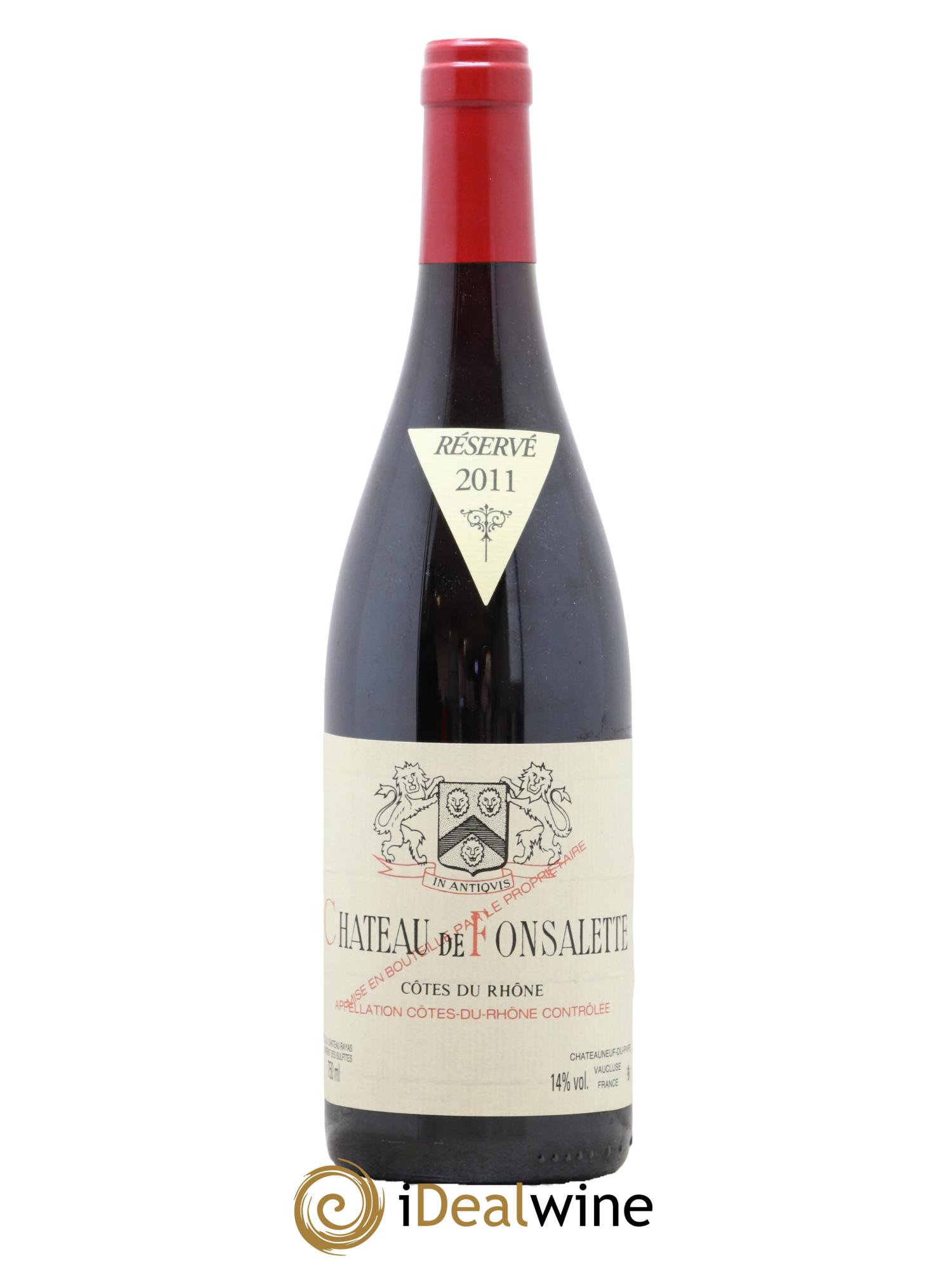 Côtes du Rhône Château de Fonsalette Emmanuel Reynaud 2011 - Lot de 1 bouteille - 0