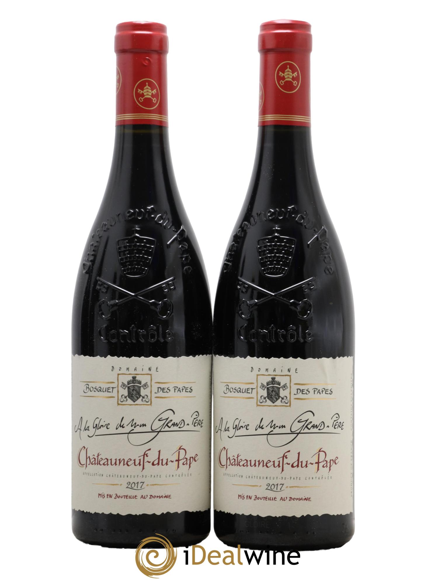 Châteauneuf-du-Pape À La Gloire de Mon Grand Père Bosquet des Papes 2017 - Lotto di 2 bottiglie - 0