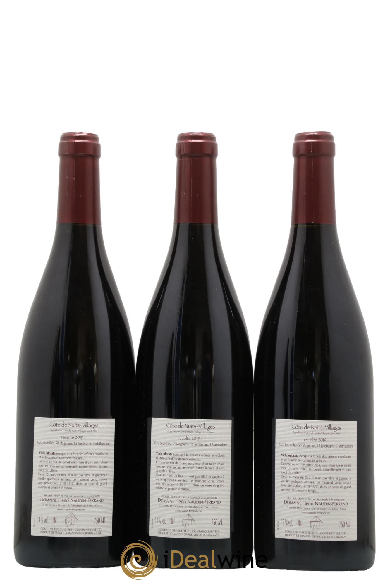 Côte de Nuits-Villages Viola Odorata Naudin-Ferrand (Domaine) 2019 - Lot of 3 bottles - 1