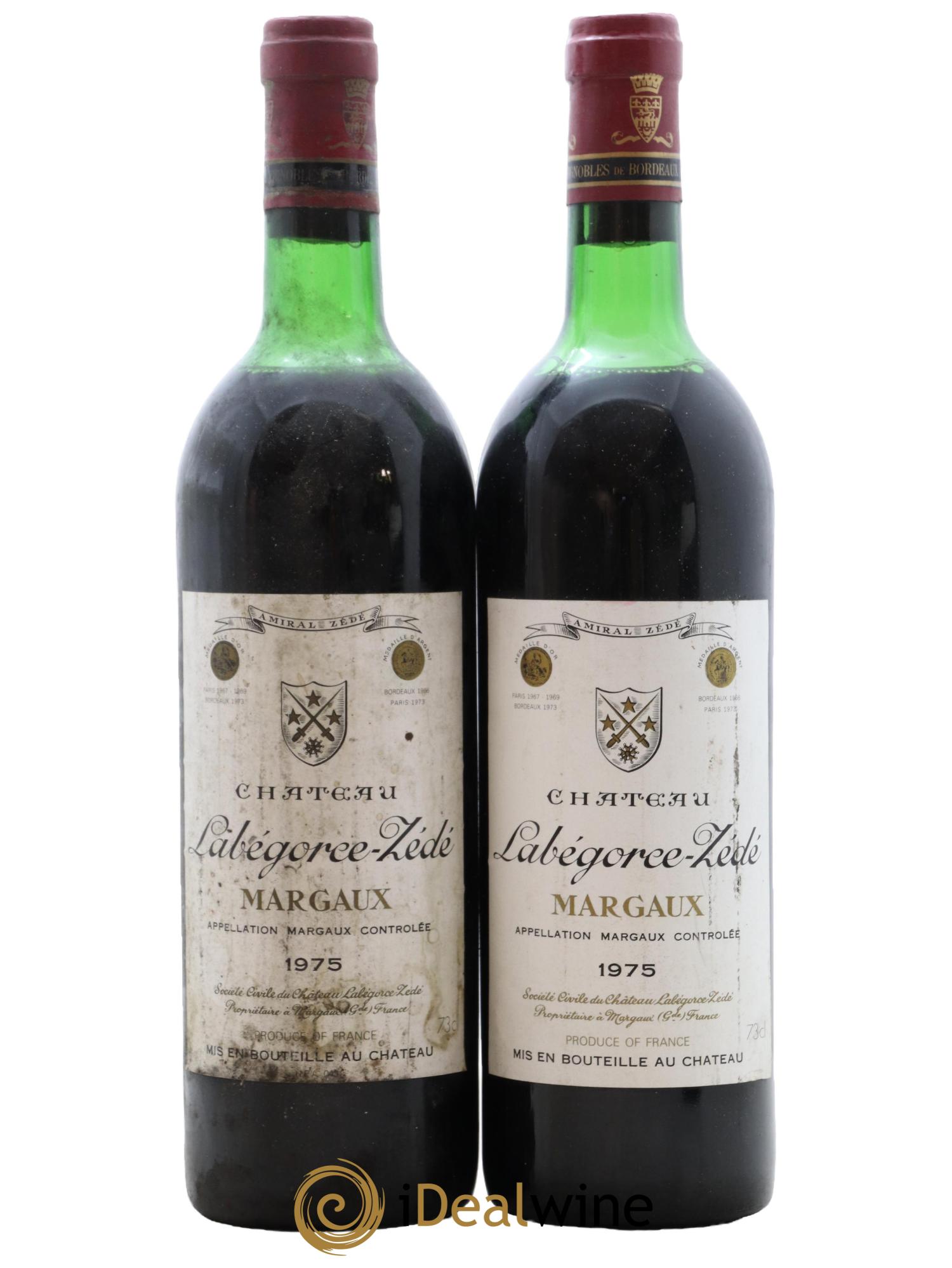 Château Labegorce Zédé Cru Bourgeois 1975 - Posten von 2 Flaschen - 0