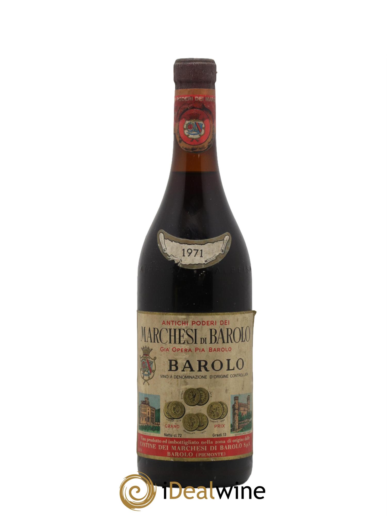 Barolo DOCG Marchesi di Barolo 1971 - Lot of 1 bottle - 0