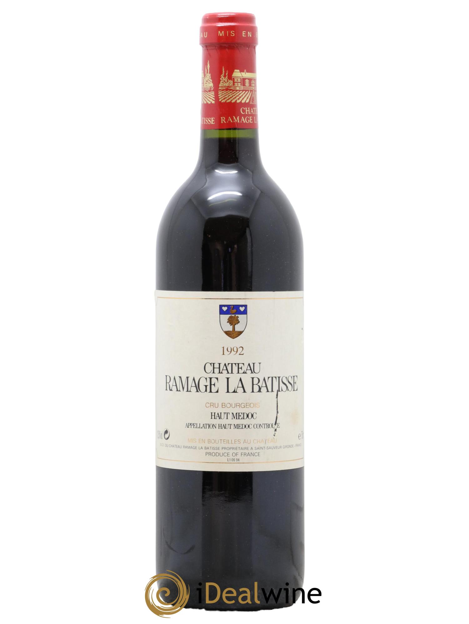 Château Ramage la Bâtisse Cru Bourgeois 1992 - Lot de 1 bouteille - 0