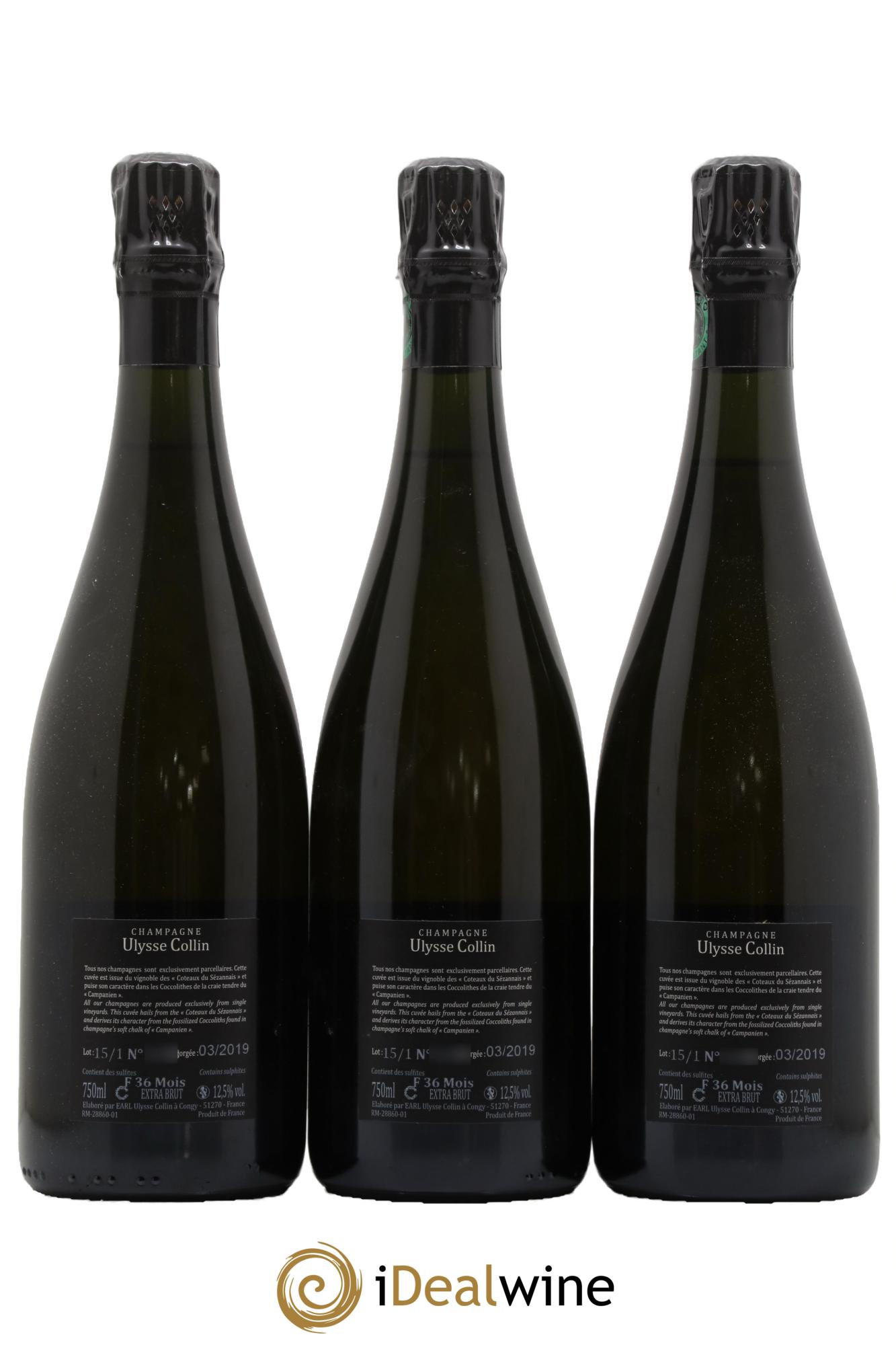 Les Maillons Blanc de Noirs Extra Brut Ulysse Collin - Posten von 3 Flaschen - 1