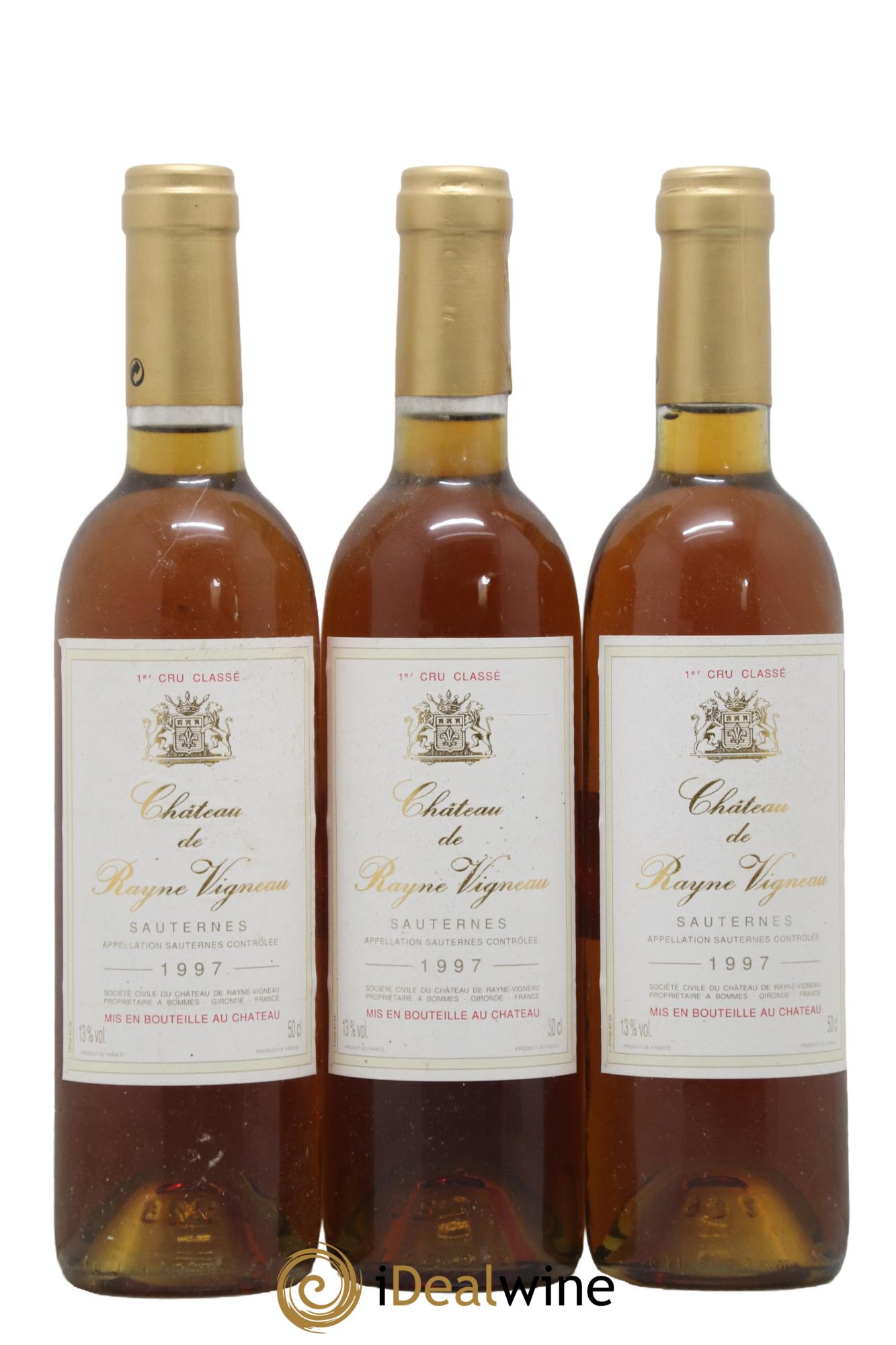 Château de Rayne Vigneau 1er Grand Cru Classé 1997 - Lotto di 3 formati 50cl - 0