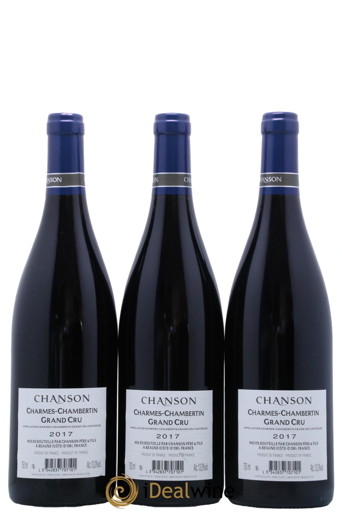 Charmes-Chambertin Grand Cru Chanson 2017 - Lotto di 3 bottiglie - 1