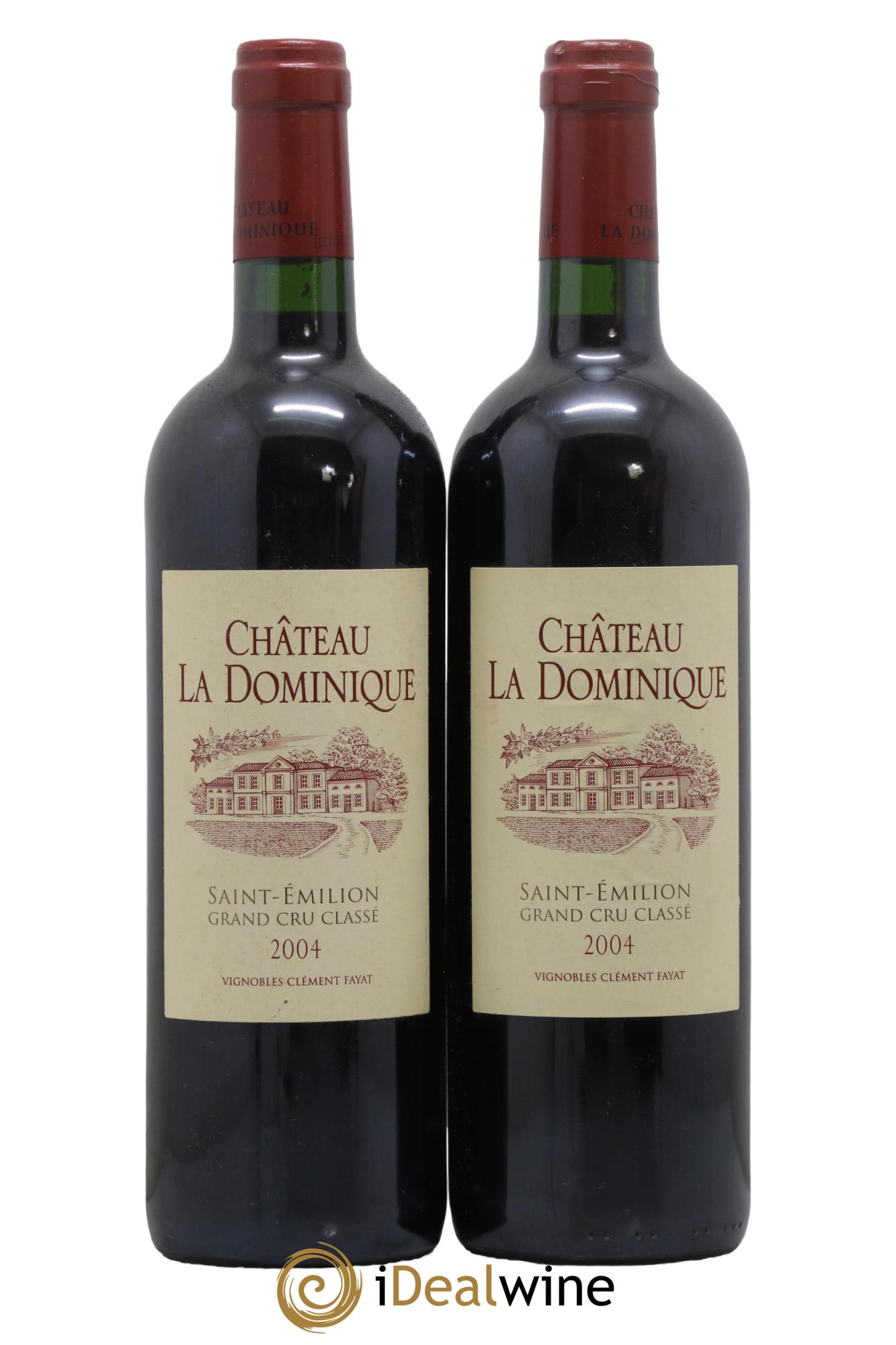 Château la Dominique Grand Cru Classé 2004 - Lot of 2 bottles - 0