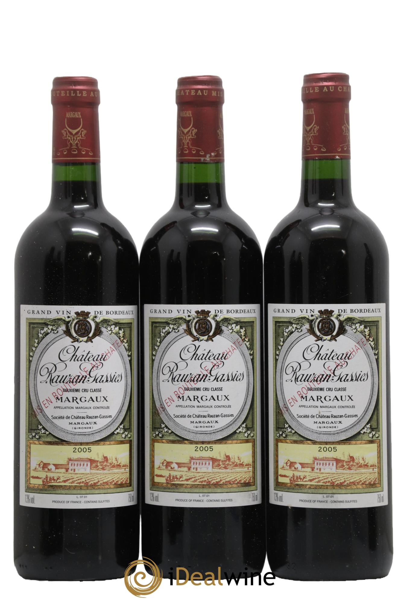 Château Rauzan-Gassies 2ème Grand Cru Classé 2005 - Lot de 12 bouteilles - 3