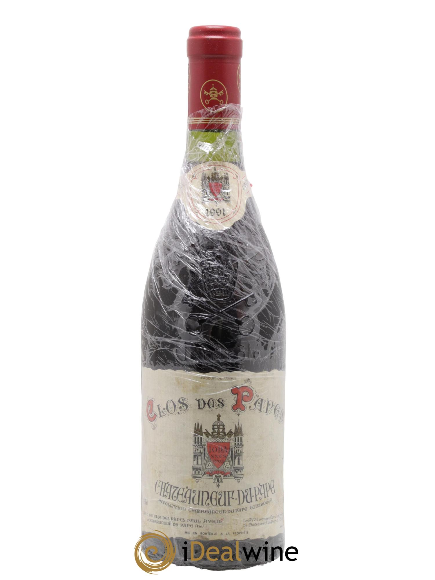 Châteauneuf-du-Pape Clos des Papes - Paul Avril 1991 - Lot de 1 bouteille - 0