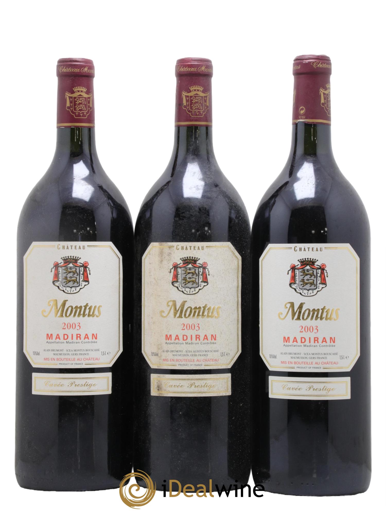 Madiran Château Montus-Prestige Alain Brumont 2003 - Lot de 3 magnums - 0