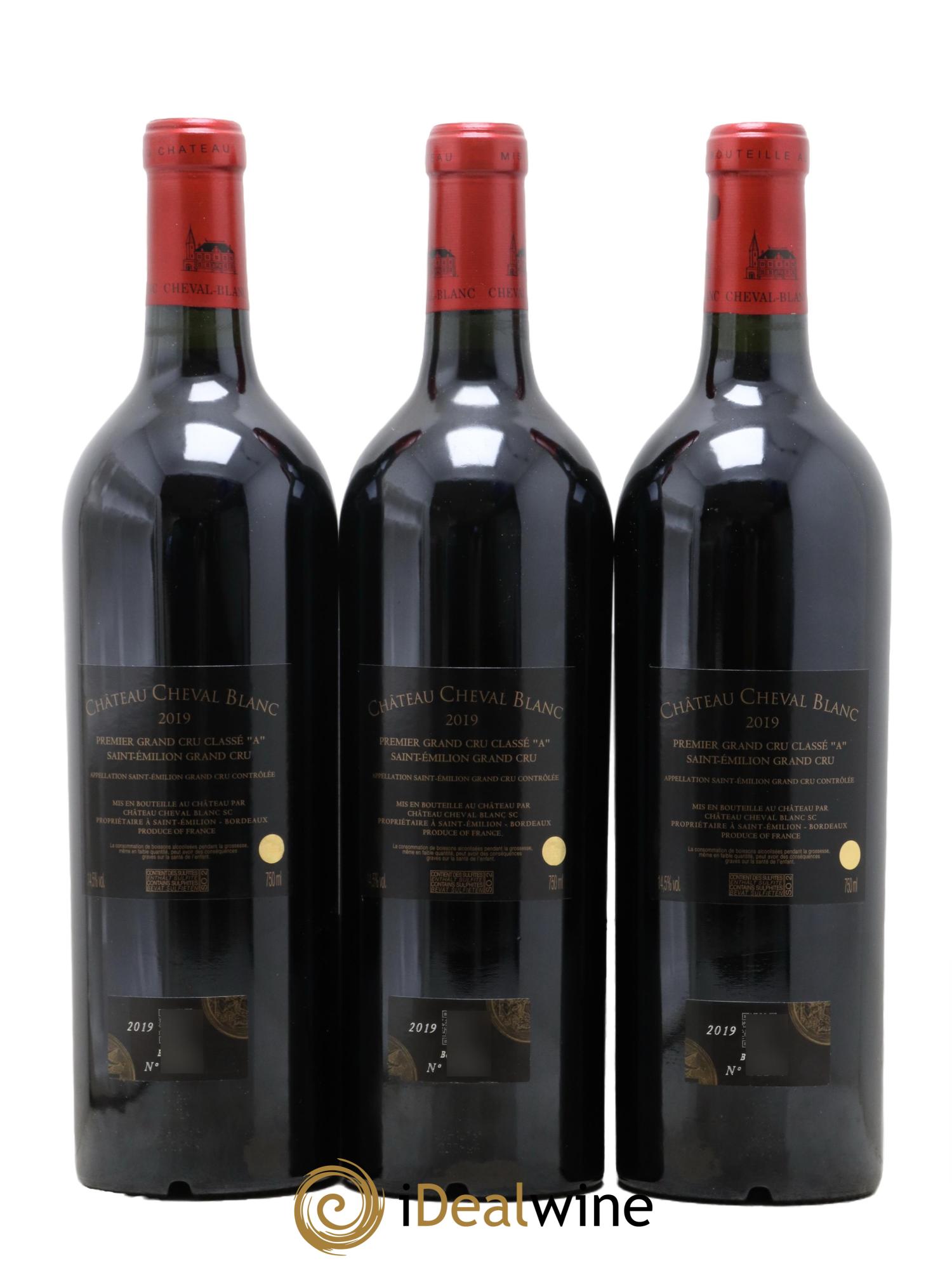 Château Cheval Blanc 1er Grand Cru Classé A 2019 - Lot de 3 bouteilles - 1