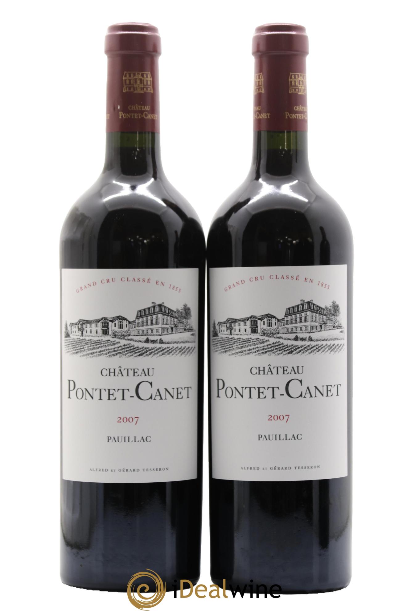 Château Pontet Canet 5ème Grand Cru Classé 2007 - Lot de 2 bouteilles - 0