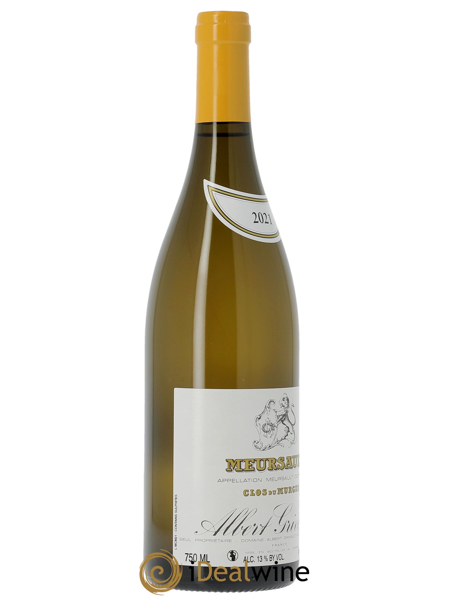 Meursault Clos du Murger Albert Grivault 2021 - Lotto di 1 bottiglia - 1