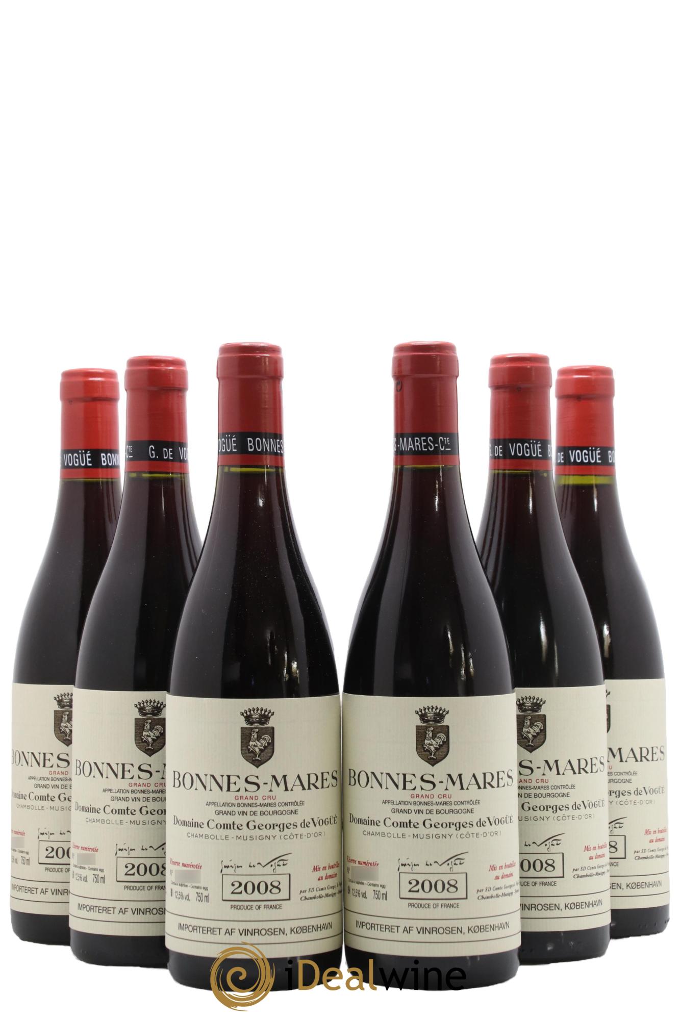 Bonnes-Mares Grand Cru Comte Georges de Vogüé 2008 - Lot of 6 bottles - 0