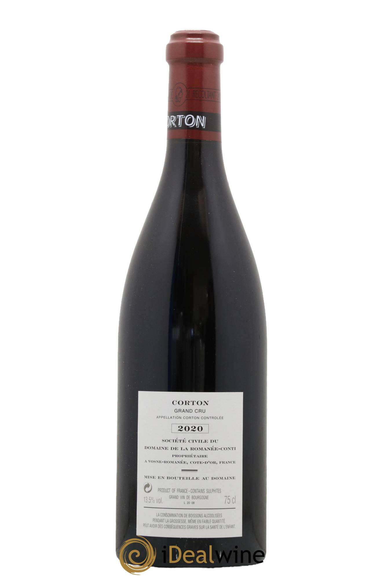 Corton Grand Cru Domaine de la Romanée-Conti 2020 - Posten von 1 Flasche - 1