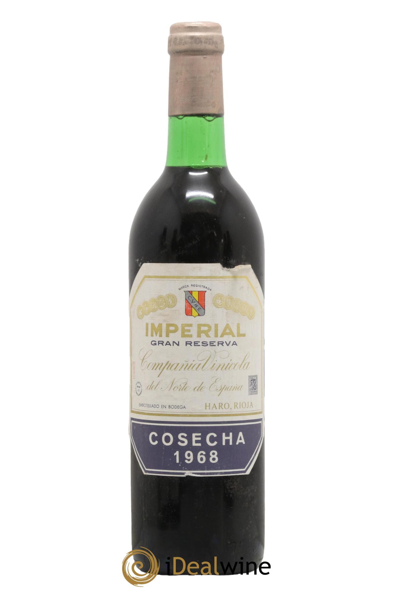 Rioja DOCG Imperial Gran Reserva  Compania Vinicola del Norte de Espana 1968 - Posten von 1 Flasche - 0