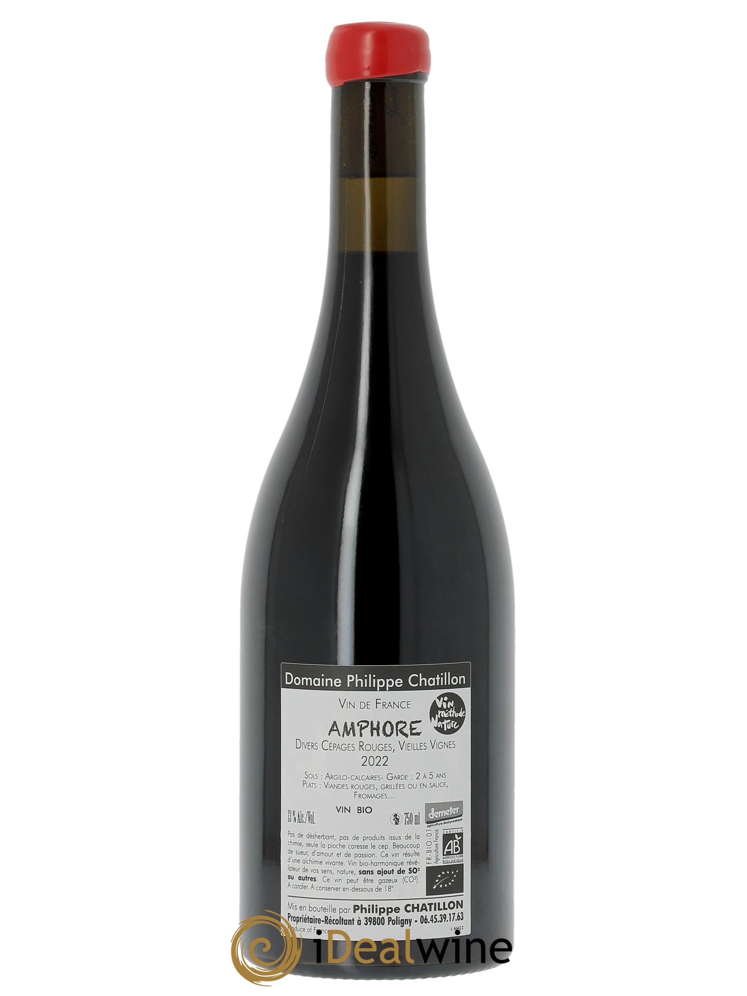 Vin de France Amphore Philippe Chatillon  2022 - Lot de 1 bouteille - 1