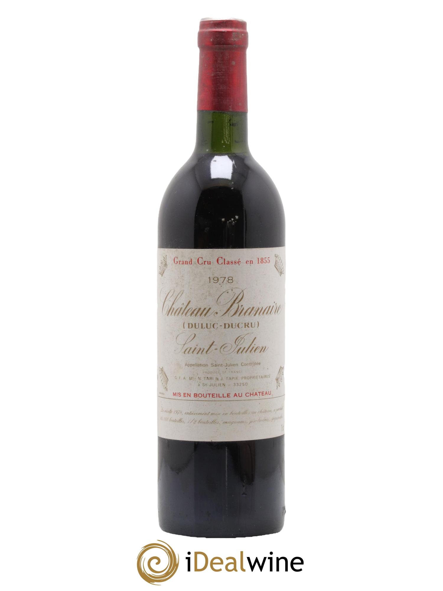 Château Branaire Ducru 4ème Grand Cru Classé 1978 - Lot de 1 bouteille - 0