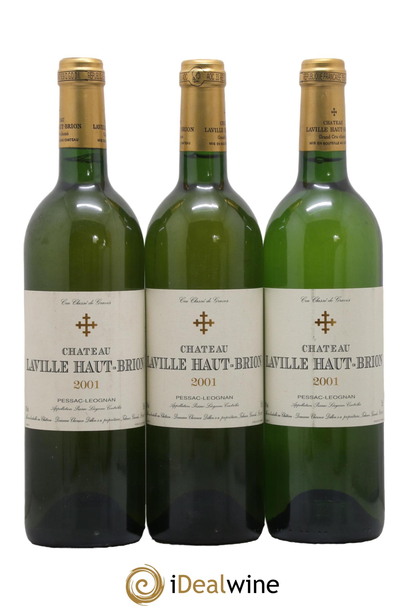 Château Laville Haut-Brion Cru Classé de Graves  2001 - Lot of 3 bottles - 0